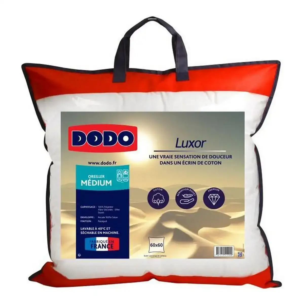 Oreiller dodo luxor 60 x 60 cm_1084. DIAYTAR COTE D'IVOIRE - Où le Shopping Devient une Aventure Culturelle. Plongez dans notre univers de produits qui célèbrent l'héritage et l'artisanat du Côte d'Ivoire.