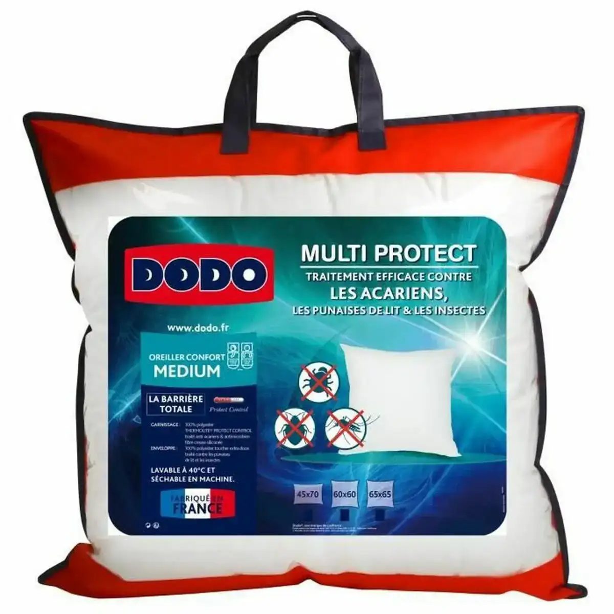 Oreiller dodo multiprotect 65 x 65 cm_8738. Entrez dans le Monde de DIAYTAR COTE D'IVOIRE - Où la Satisfaction est la Priorité. Explorez notre sélection pensée pour vous offrir une expérience de shopping qui va au-delà de vos attentes.