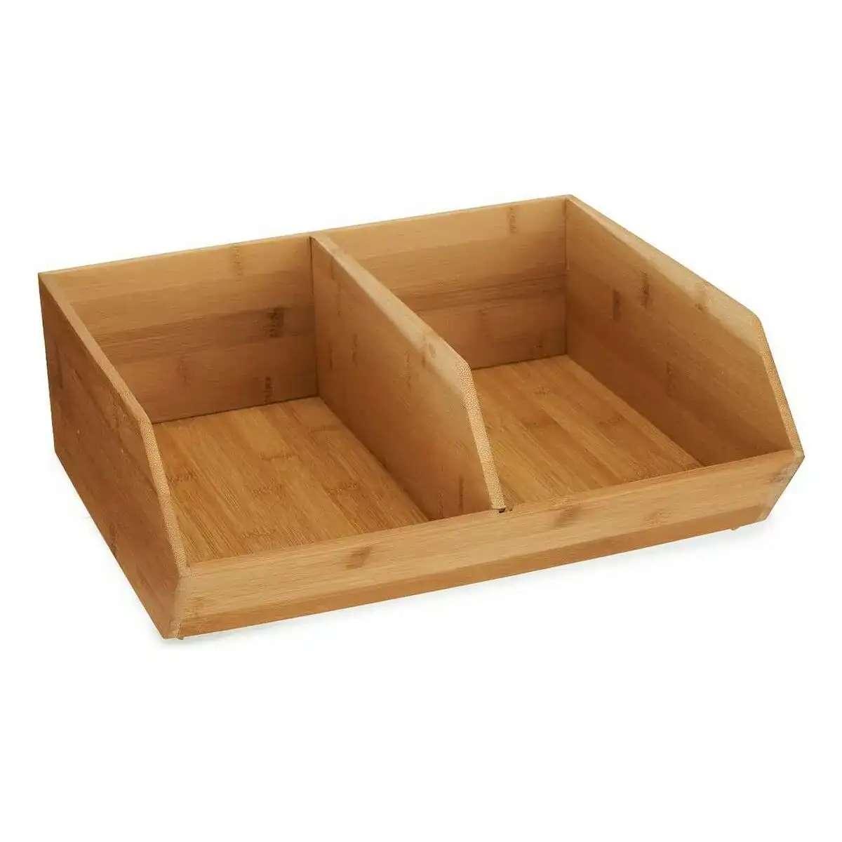 Organisateur 2 compartiments naturel bambou 34 5 x 13 x 31 cm _5758. DIAYTAR COTE D'IVOIRE - Où Chaque Sélection est une Victoire. Découvrez notre boutique en ligne et trouvez des articles qui vous rendent la vie plus belle, un choix à la fois.