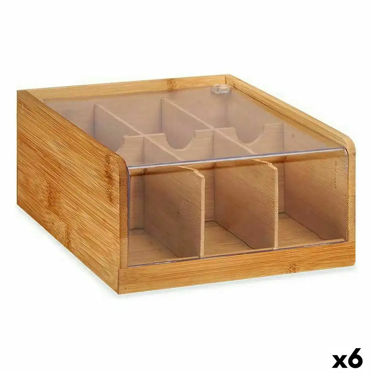 Organisateur the bambou 22 x 10 x 20 5 cm 6 unites _9201. DIAYTAR COTE D'IVOIRE - Là où Chaque Produit est une Trouvaille Unique. Découvrez notre boutique en ligne et trouvez des articles qui vous distinguent par leur originalité.