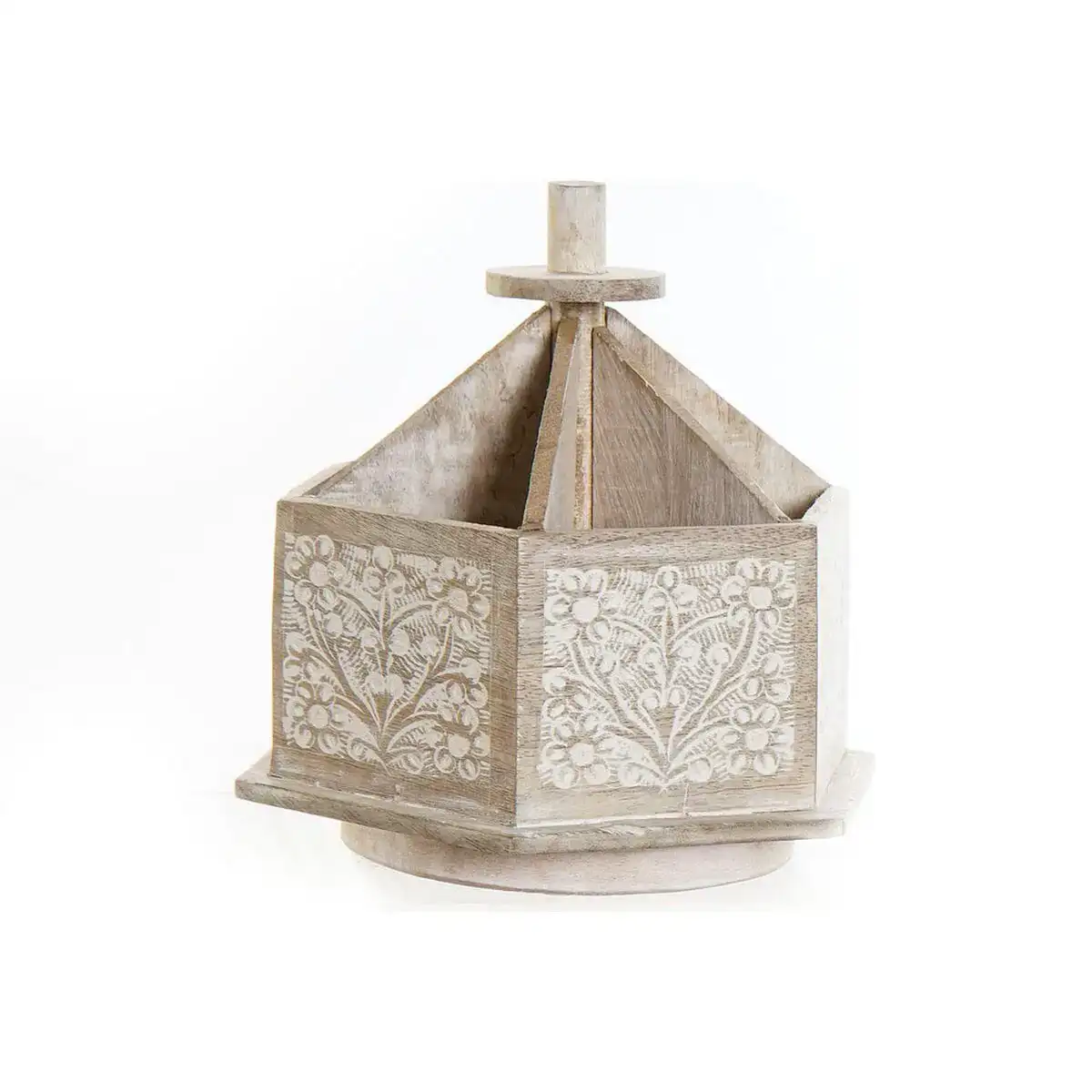 Organiseur dkd home decor marron plastique bois de manguier 21 x 19 x 22 cm_6296. DIAYTAR COTE D'IVOIRE - Où Choisir Devient une Découverte. Explorez notre boutique en ligne et trouvez des articles qui vous surprennent et vous ravissent à chaque clic.