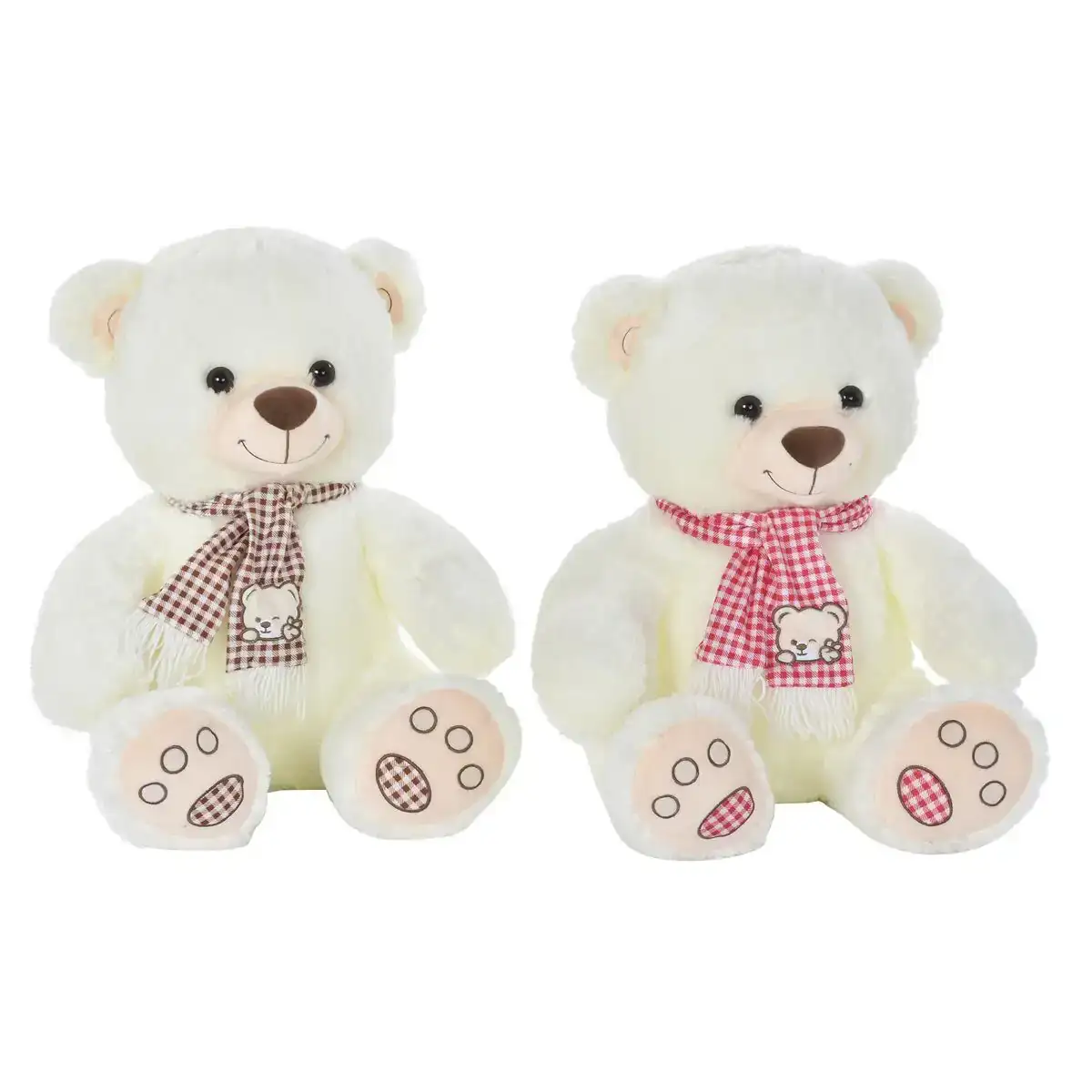 Ours en peluche dkd home decor rouge blanc bordeaux enfant 20 x 20 x 50 cm 2 unites _7023. DIAYTAR COTE D'IVOIRE - Où Choisir Devient un Acte de Découverte. Découvrez notre gamme et choisissez des produits qui éveillent votre curiosité et élargissent vos horizons.
