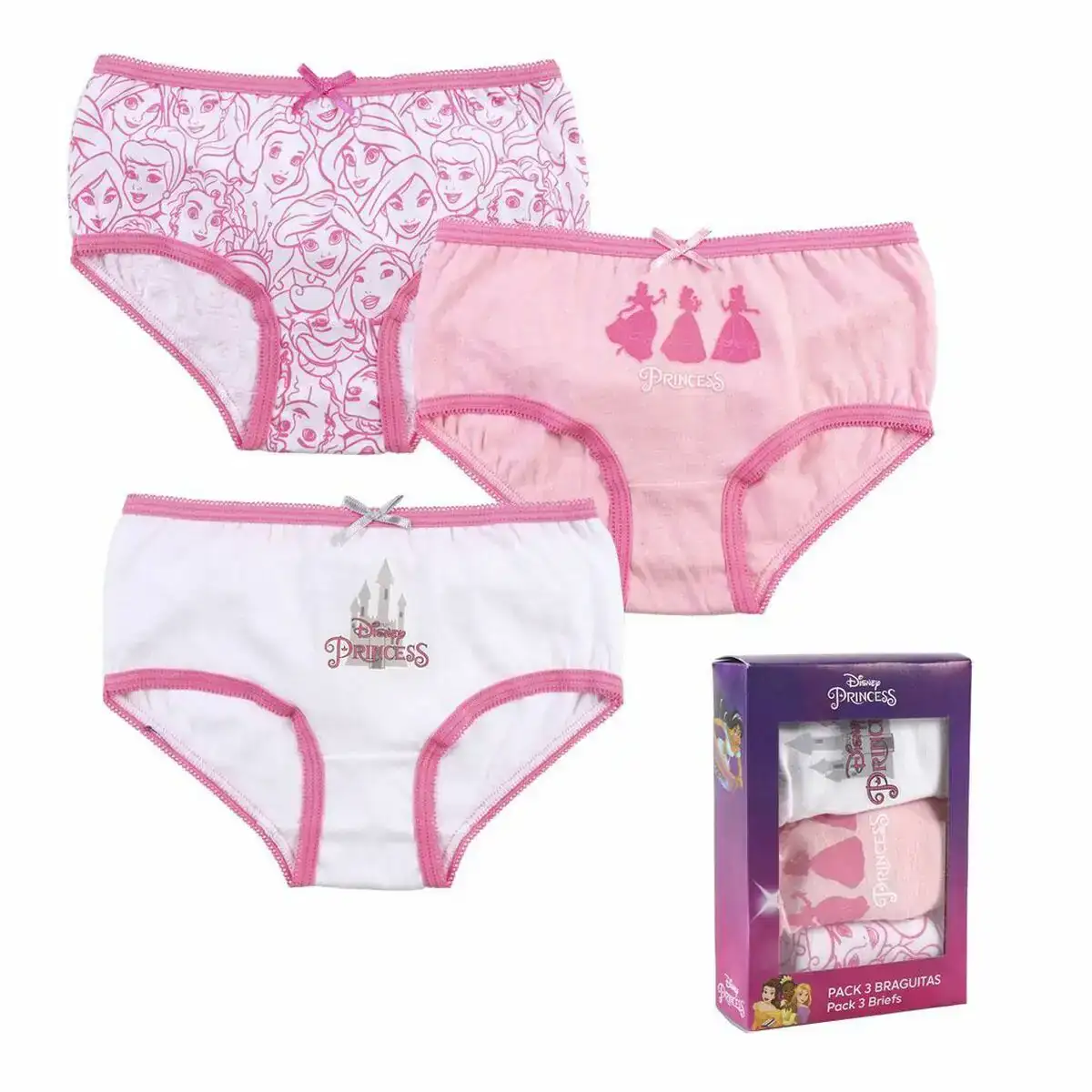 Pack de culottes pour fille princesses disney_3254. DIAYTAR COTE D'IVOIRE - Où Choisir est une Célébration de l'Artisanat Local. Découvrez notre boutique en ligne et choisissez des produits qui incarnent la passion des artisans sénégalais.