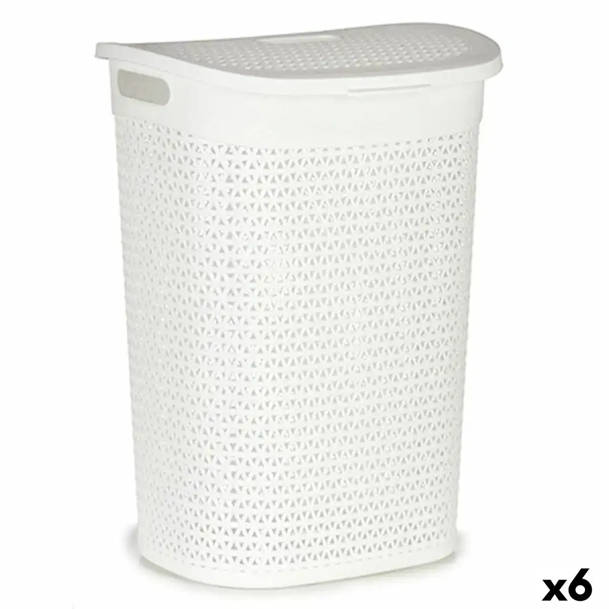 Panier a linge blanc plastique 60 l 43 5 x 57 5 x 34 cm 6 unites _3841. Bienvenue chez DIAYTAR COTE D'IVOIRE - Où Chaque Achat Fait une Différence. Découvrez notre gamme de produits qui reflètent l'engagement envers la qualité et le respect de l'environnement.