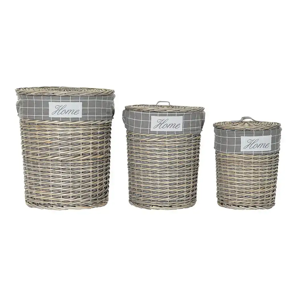 Panier a linge dkd home decor 3 pcs _1450. DIAYTAR COTE D'IVOIRE - Où Chaque Achat Raconte une Histoire. Parcourez notre boutique en ligne pour trouver des articles qui évoquent le savoir-faire et la tradition du Côte d'Ivoire.