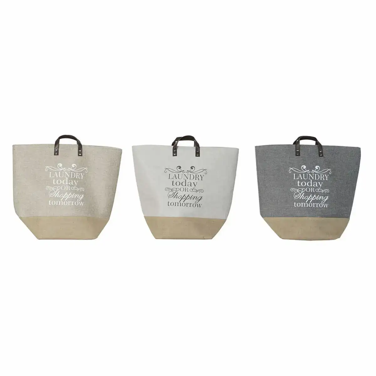 Panier a linge dkd home decor 8424001855704 beige gris marron clair plastique 60 x 30 x 50 cm 3 unites _6664. DIAYTAR COTE D'IVOIRE - Votre Marché Virtuel au Côte d'Ivoire. Parcourez notre boutique en ligne pour trouver des trésors cachés, des articles indispensables du quotidien aux joyaux artistiques.