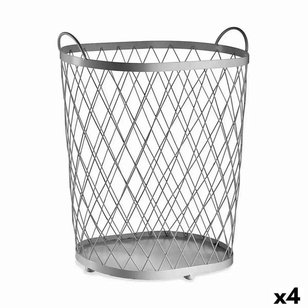 Panier argente metal 40 l 31 x 54 7 x 46 5 cm 4 unites _5054. Bienvenue chez DIAYTAR COTE D'IVOIRE - Où le Shopping Rencontre la Qualité. Explorez notre sélection soigneusement conçue et trouvez des produits qui définissent le luxe abordable.