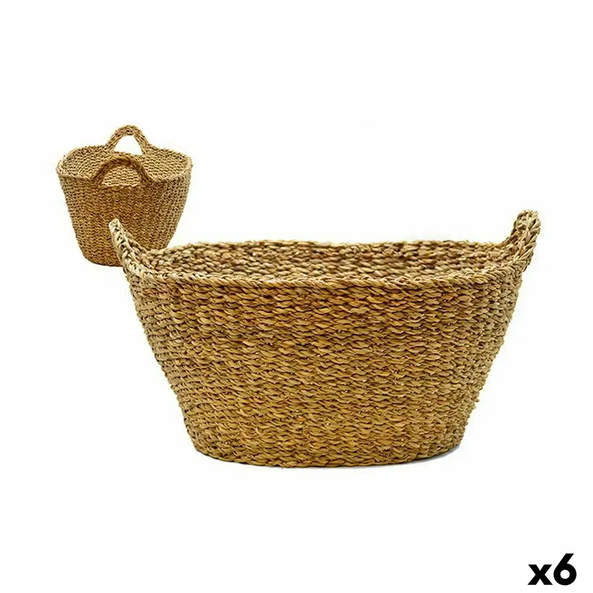 Panier avec des poignees marron 40 l 50 x 30 x 32 cm 6 unites _8147. Entrez dans l'Univers de DIAYTAR COTE D'IVOIRE - Où la Tradition S'unit à la Modernité. Explorez notre sélection pour trouver des produits qui allient héritage et innovation.