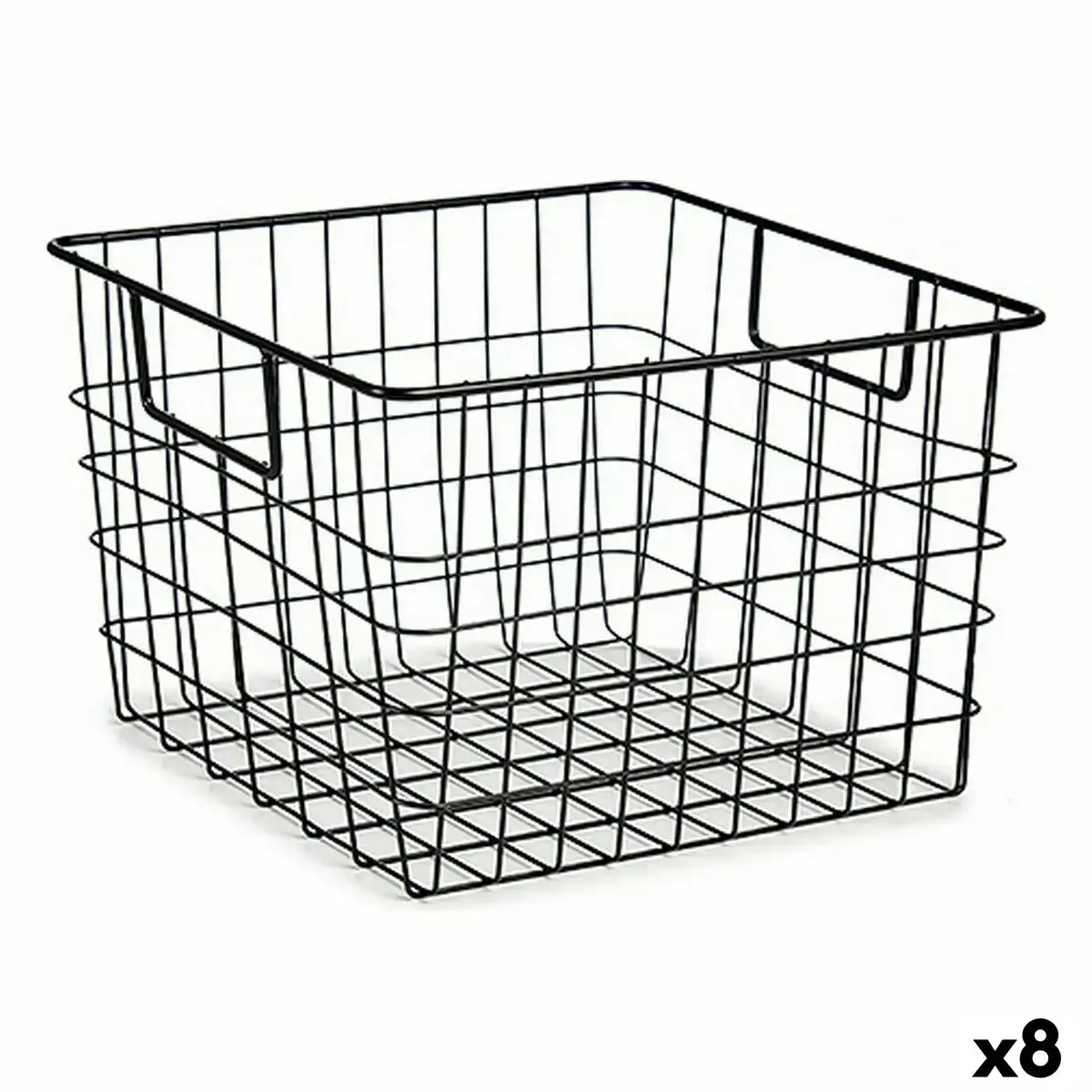 Panier avec des poignees noir acier 29 x 19 5 x 32 cm 8 unites _2085. DIAYTAR COTE D'IVOIRE - Votre Boutique en Ligne, Votre Identité. Naviguez à travers notre plateforme et choisissez des articles qui expriment qui vous êtes et ce que vous chérissez.