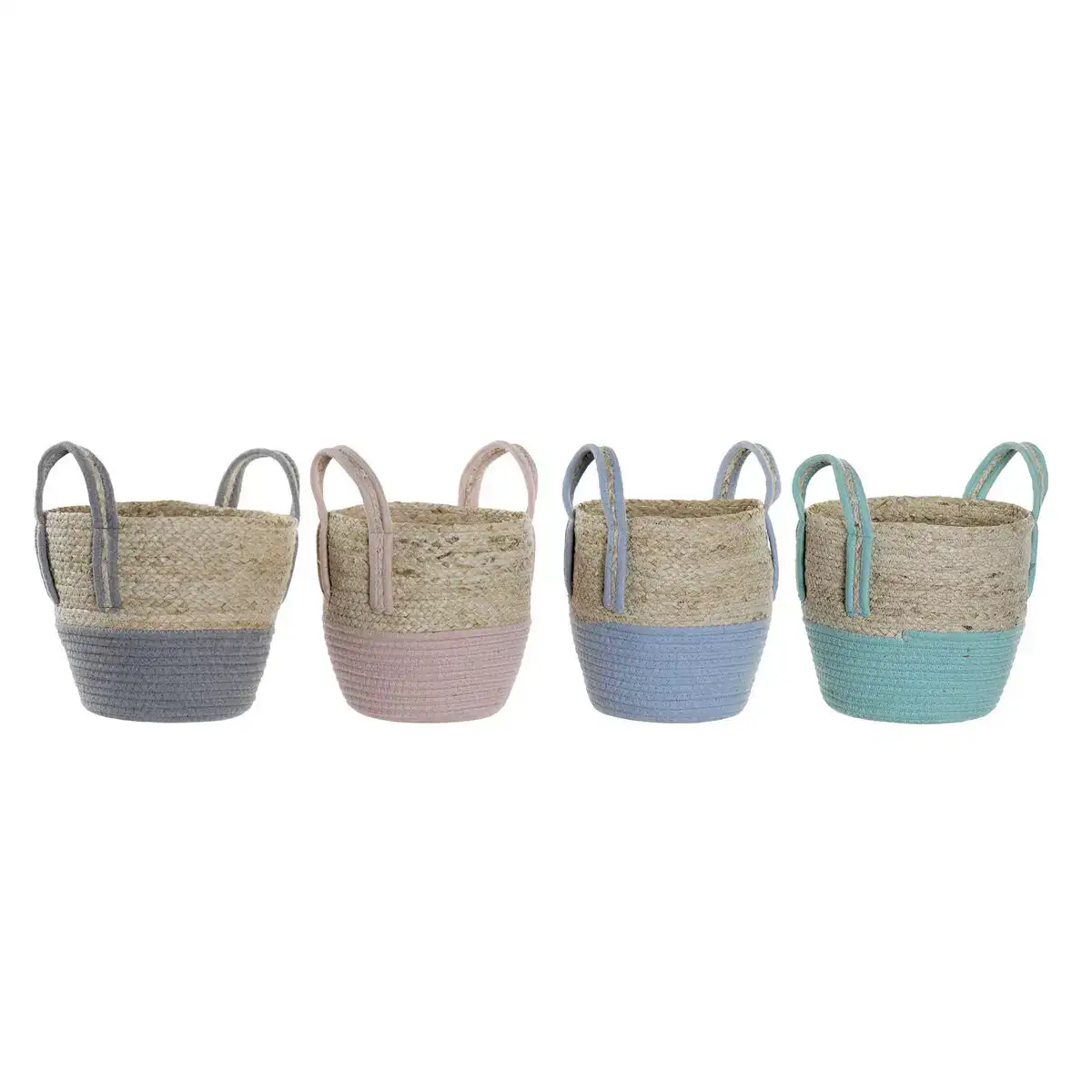 Panier decoratif dkd home decor 4 pieces 25 x 25 x 23 cm_4064. DIAYTAR COTE D'IVOIRE - Là où la Qualité se Marque d'une Touche Côte d'Ivoireaise. Naviguez à travers notre boutique en ligne et choisissez des produits qui allient excellence et tradition.