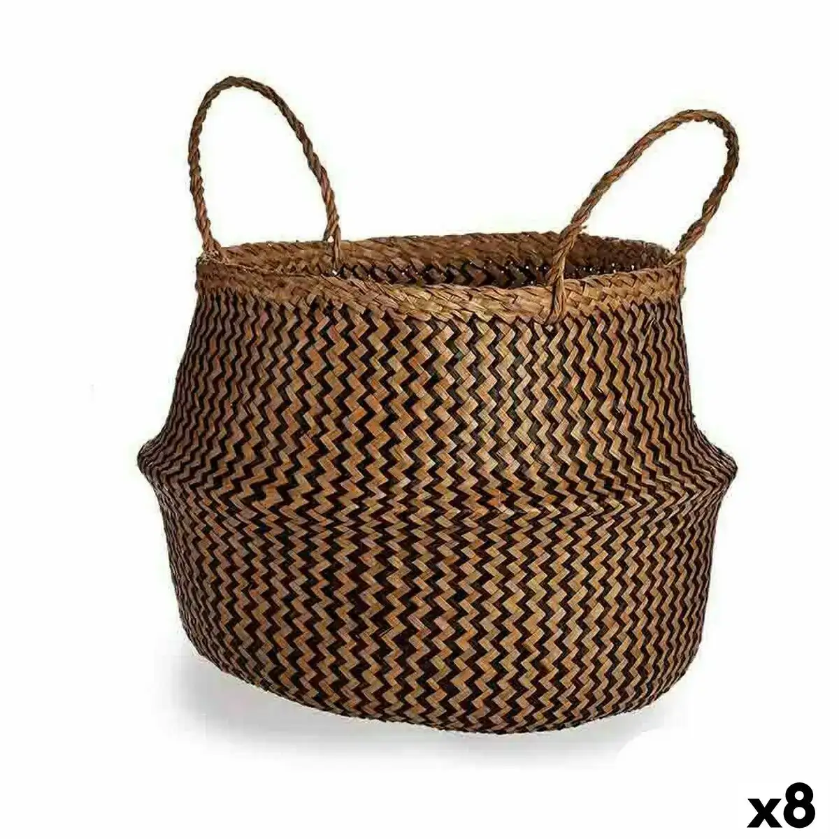 Panier decoratif marron noir joncs 8 l 36 x 30 x 36 cm 8 unites _9609. Bienvenue sur DIAYTAR COTE D'IVOIRE - Là où le Shopping Devient une Aventure. Explorez notre catalogue et dénichez des trésors qui élargiront votre horizon shopping.