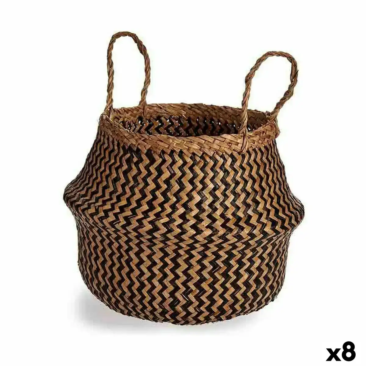 Panier decoratif noir naturel joncs 8 l 31 x 38 x 31 cm 8 unites _7085. Bienvenue sur DIAYTAR COTE D'IVOIRE - Où Choisir est un Voyage Sensoriel. Plongez dans notre catalogue et trouvez des produits qui éveillent vos sens et embellissent votre quotidien.