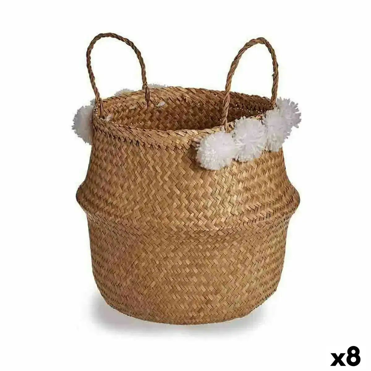Panier decoratif pompons blanc naturel joncs 15 l 40 x 51 x 40 cm 8 unites _4556. Découvrez DIAYTAR COTE D'IVOIRE - Votre Destination de Shopping Inspirée. Naviguez à travers nos offres variées et trouvez des articles qui reflètent votre personnalité et vos goûts.