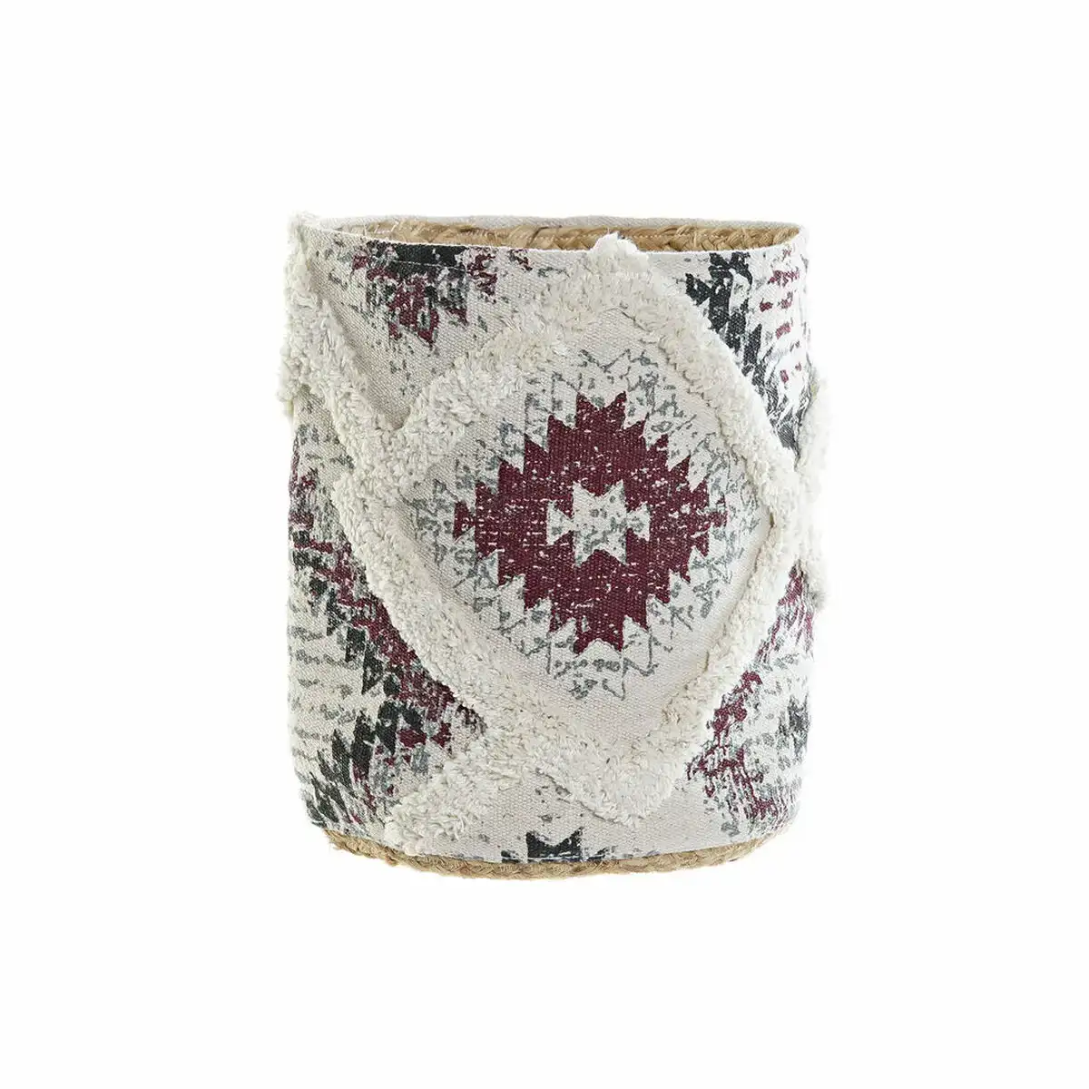 Panier dkd home decor 27 x 27 x 32 cm rouge noir blanc ikat jute frange boho_2691. Bienvenue sur DIAYTAR COTE D'IVOIRE - Où Chaque Produit a son Charme. Explorez notre sélection minutieuse et trouvez des articles qui vous séduisent et vous inspirent.