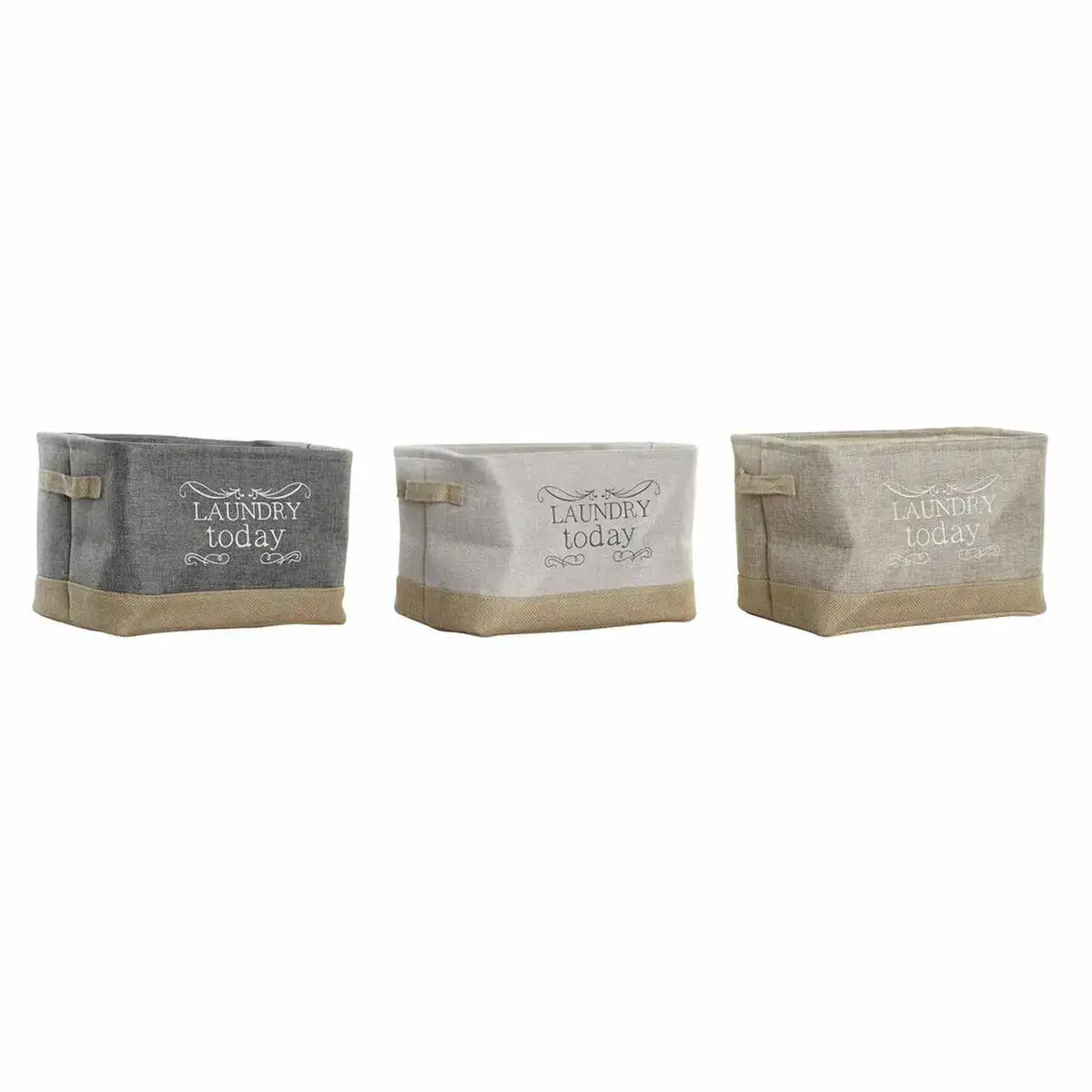 Panier dkd home decor 8424001855711 beige gris marron clair 34 x 24 x 22 cm 3 pieces _5359. DIAYTAR COTE D'IVOIRE - Votre Portail Vers l'Exclusivité. Explorez notre boutique en ligne pour découvrir des produits uniques et raffinés, conçus pour ceux qui recherchent l'excellence.