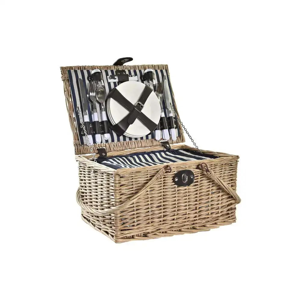 Panier dkd home decor osier pique nique ceramique naturel bleu polyester acier inoxydable 41 x 33 x 23 cm _3773. Bienvenue chez DIAYTAR COTE D'IVOIRE - Où l'Authenticité Rencontre l'Accessibilité. Explorez notre sélection abordable et découvrez des articles qui incarnent l'essence du Côte d'Ivoire.