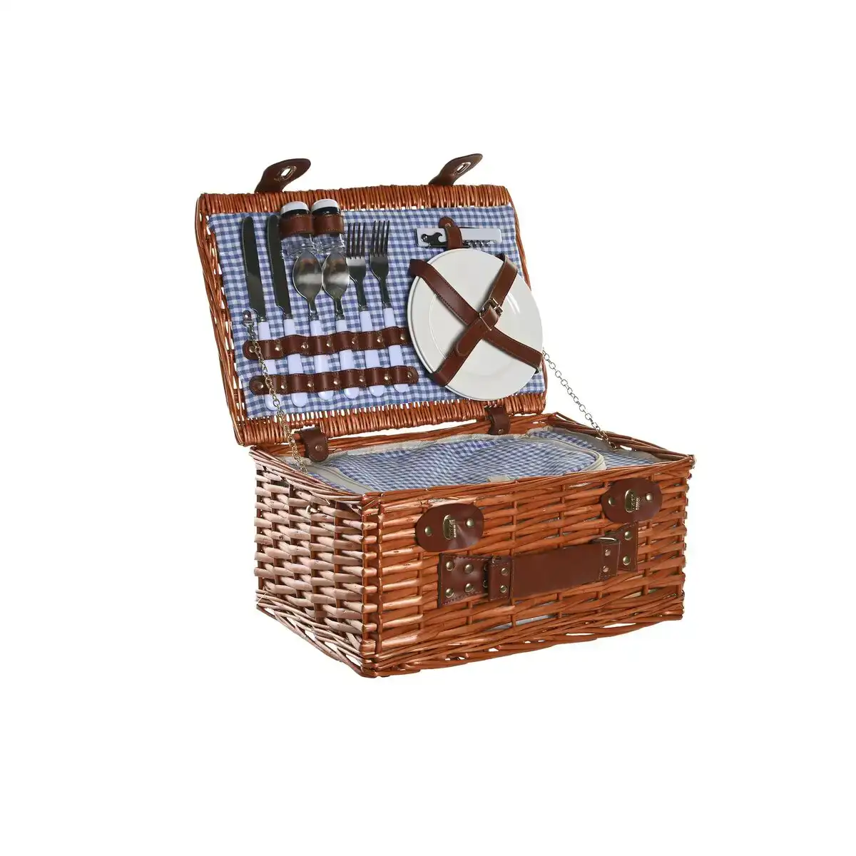 Panier dkd home decor pique nique naturel bleu osier 40 x 28 x 20 cm _7543. DIAYTAR COTE D'IVOIRE - L'Art de Choisir, l'Art de Vivre. Parcourez notre boutique en ligne et choisissez parmi des produits de qualité qui ajoutent de l'élégance à votre quotidien.