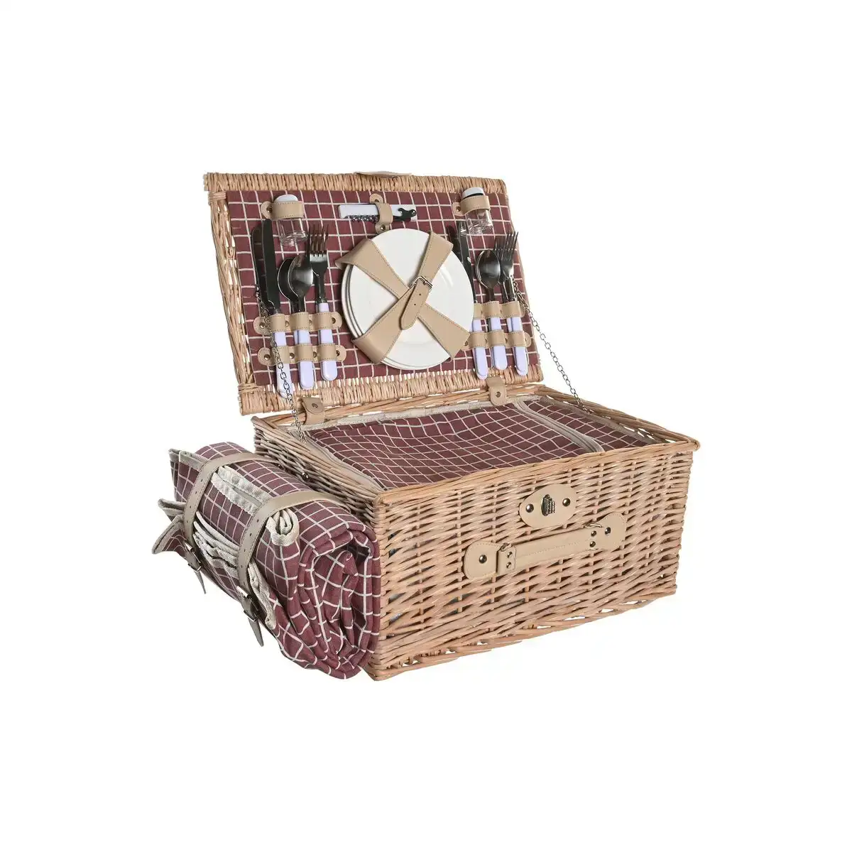 Panier dkd home decor pique nique naturel rouge osier 44 x 30 x 22 cm _7291. DIAYTAR COTE D'IVOIRE - Votre Portail Vers l'Exclusivité. Explorez notre boutique en ligne pour découvrir des produits uniques et raffinés, conçus pour ceux qui recherchent l'excellence.