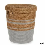 Panier marron gris 36 x 43 x 36 cm 4 unites _8625. Bienvenue chez DIAYTAR COTE D'IVOIRE - Où le Shopping Devient une Aventure. Découvrez notre collection diversifiée et explorez des produits qui reflètent la diversité du Côte d'Ivoire.
