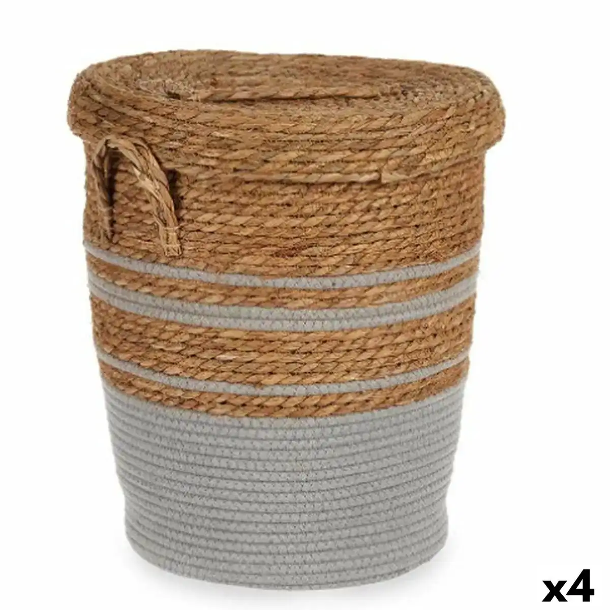 Panier marron gris 36 x 43 x 36 cm 4 unites _8625. Bienvenue chez DIAYTAR COTE D'IVOIRE - Où le Shopping Devient une Aventure. Découvrez notre collection diversifiée et explorez des produits qui reflètent la diversité du Côte d'Ivoire.