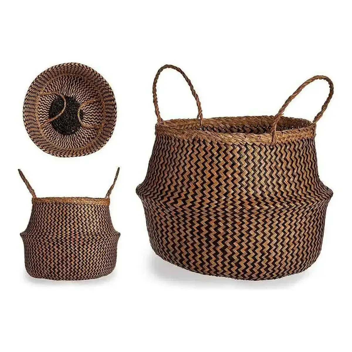 Panier marron noir_7327. DIAYTAR COTE D'IVOIRE - Où Chaque Détail Compte. Naviguez à travers notre gamme variée et choisissez des articles qui ajoutent une touche spéciale à votre quotidien, toujours avec qualité et style.