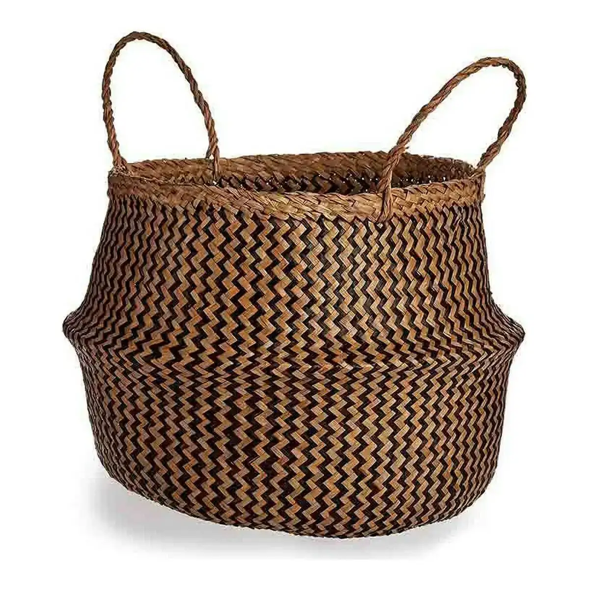 Panier marron noir_9769. DIAYTAR COTE D'IVOIRE - Là où l'Élégance Devient un Mode de Vie. Naviguez à travers notre gamme et choisissez des produits qui apportent une touche raffinée à votre quotidien.