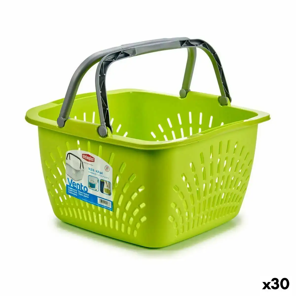 Panier multi usages stefanplast avec des poignees plastique 18 l 39 x 21 5 x 39 cm 30 unites _5367. DIAYTAR COTE D'IVOIRE - Votre Passage vers le Chic et l'Élégance. Naviguez à travers notre boutique en ligne pour trouver des produits qui ajoutent une touche sophistiquée à votre style.