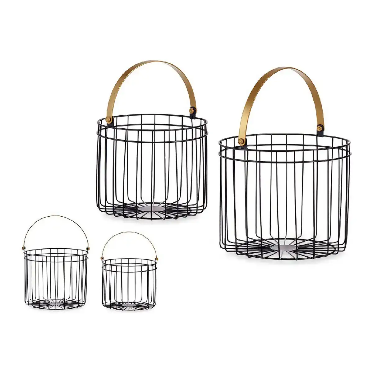 Panier noir dore cylindrique metal 2 pcs _4506. Entrez dans le Monde de DIAYTAR COTE D'IVOIRE - Où Chaque Produit Raconte une Histoire Unique. Explorez notre sélection et laissez-vous transporter par des récits à travers les articles que vous choisissez.