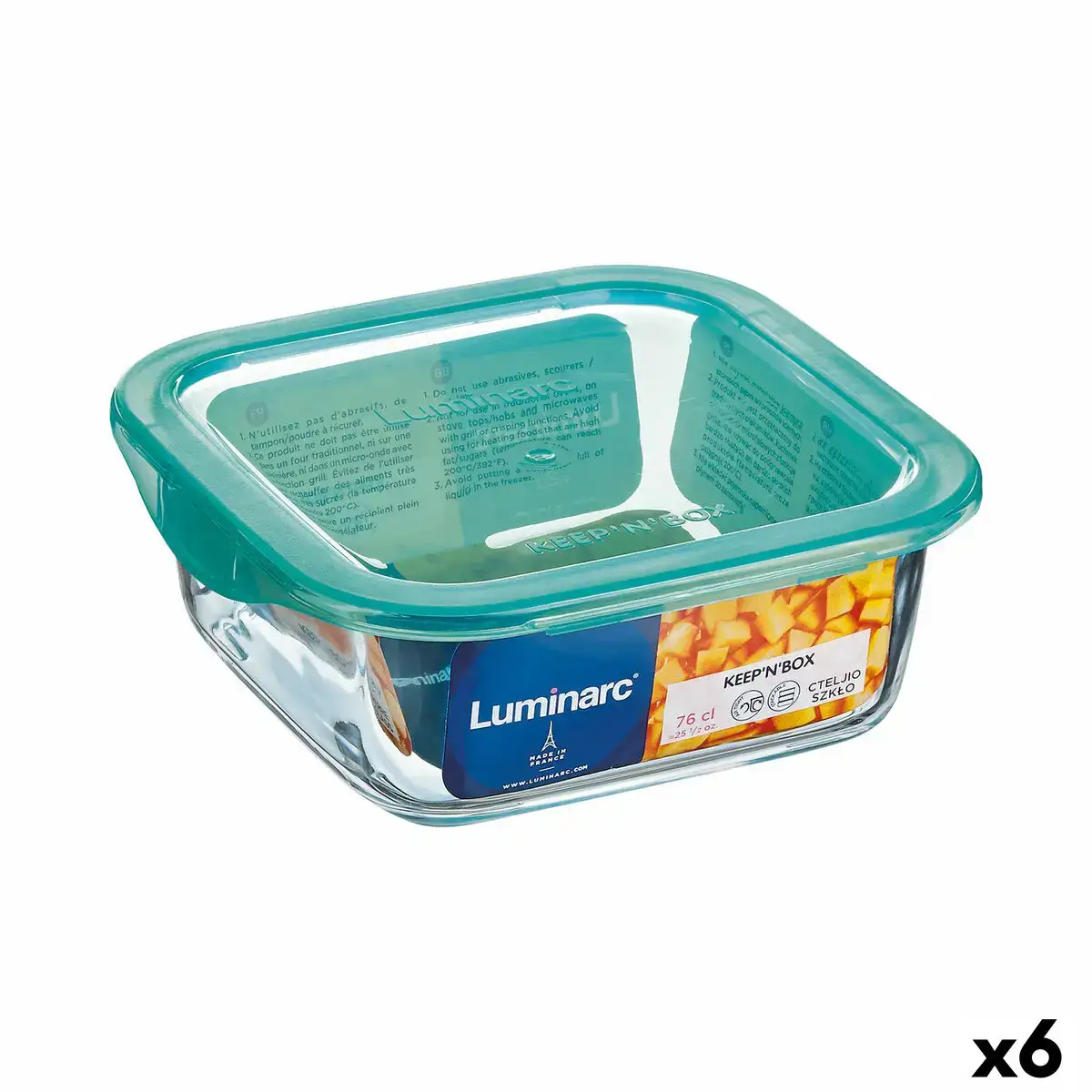 Panier repas carre avec couvercle luminarc keep n lagon 10 x 5 4 cm turquoise 380 ml bicolore verre 6 unites _1857. DIAYTAR COTE D'IVOIRE - Votre Destination pour un Shopping Inégalé. Naviguez à travers notre sélection minutieuse pour trouver des produits qui répondent à tous vos besoins.