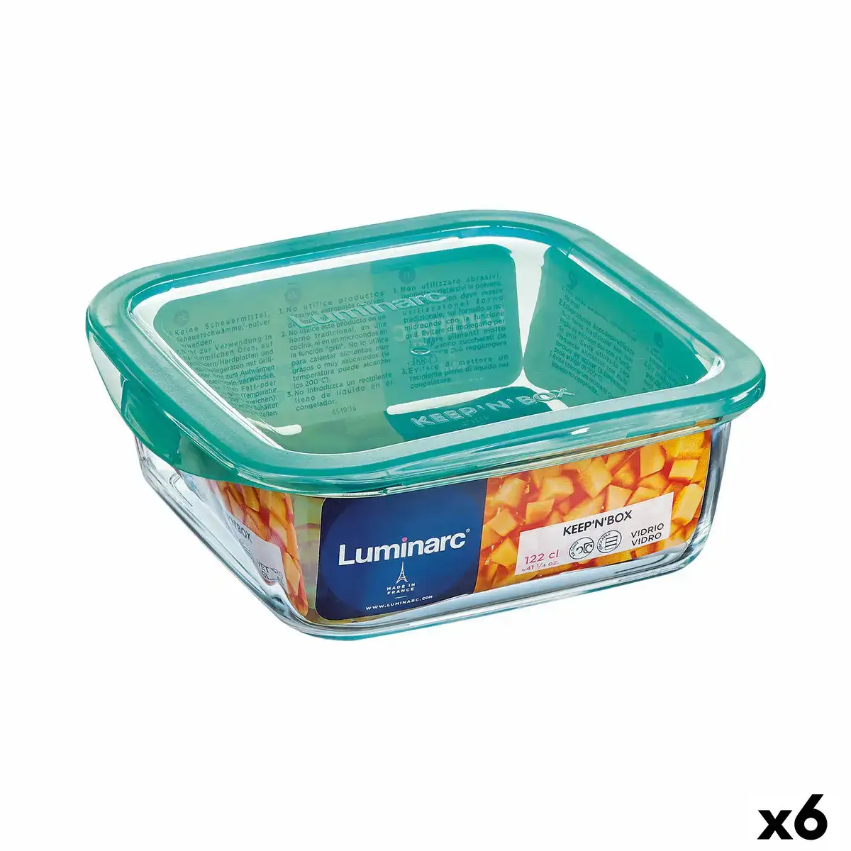 Panier repas carre avec couvercle luminarc keep n lagon 760 ml 13 x 6 cm turquoise verre 6 unites _7468. DIAYTAR COTE D'IVOIRE - Votre Passage vers la Découverte. Explorez notre boutique en ligne pour trouver des trésors qui vous attendent, du traditionnel à l'avant-garde.