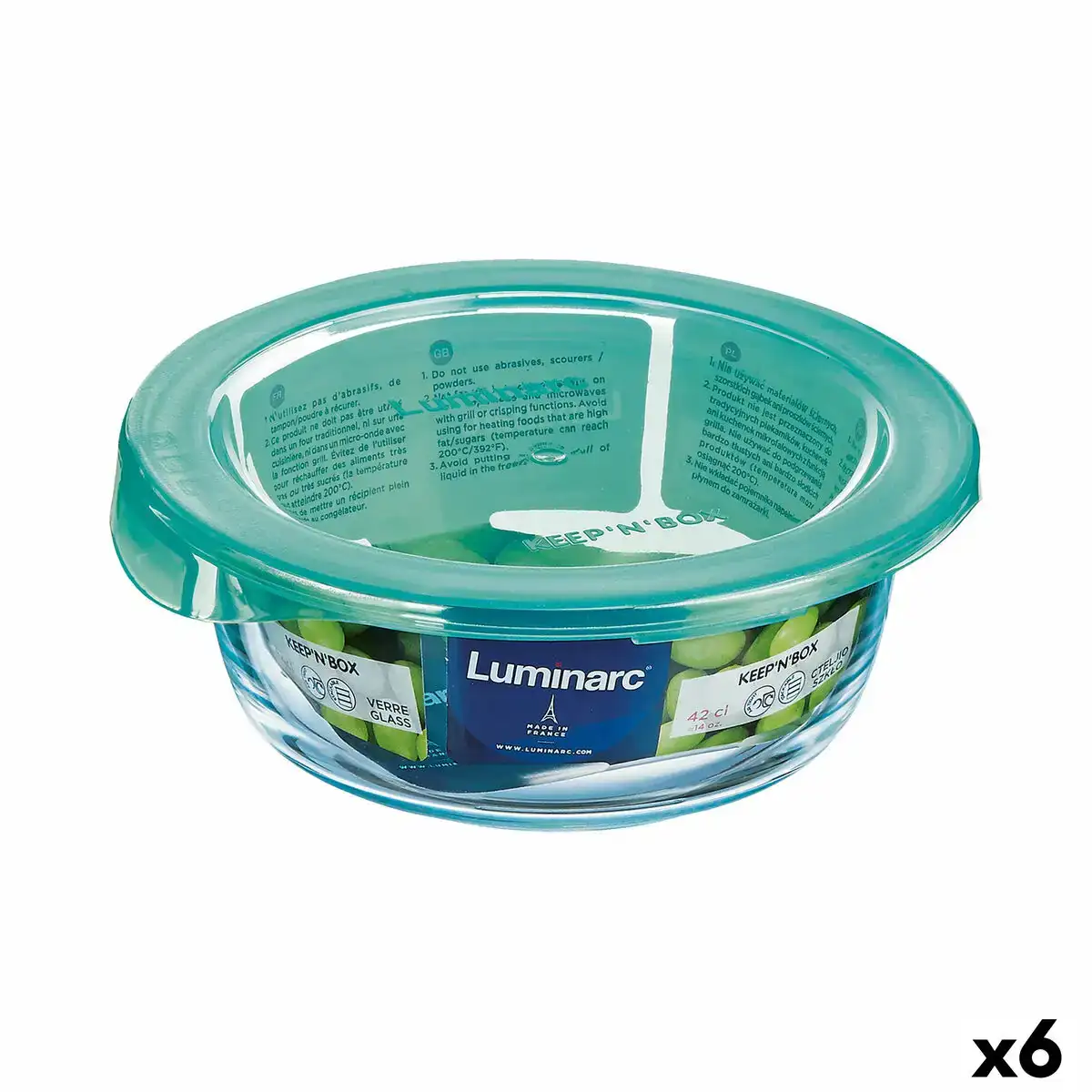 Panier repas rond avec couvercle luminarc keep n lagon turquoise 420 ml 11 5 x 5 4 cm verre 6 unites _3270. DIAYTAR COTE D'IVOIRE - Là où Chaque Clic Compte. Parcourez notre boutique en ligne et laissez-vous guider vers des trouvailles uniques qui enrichiront votre quotidien.