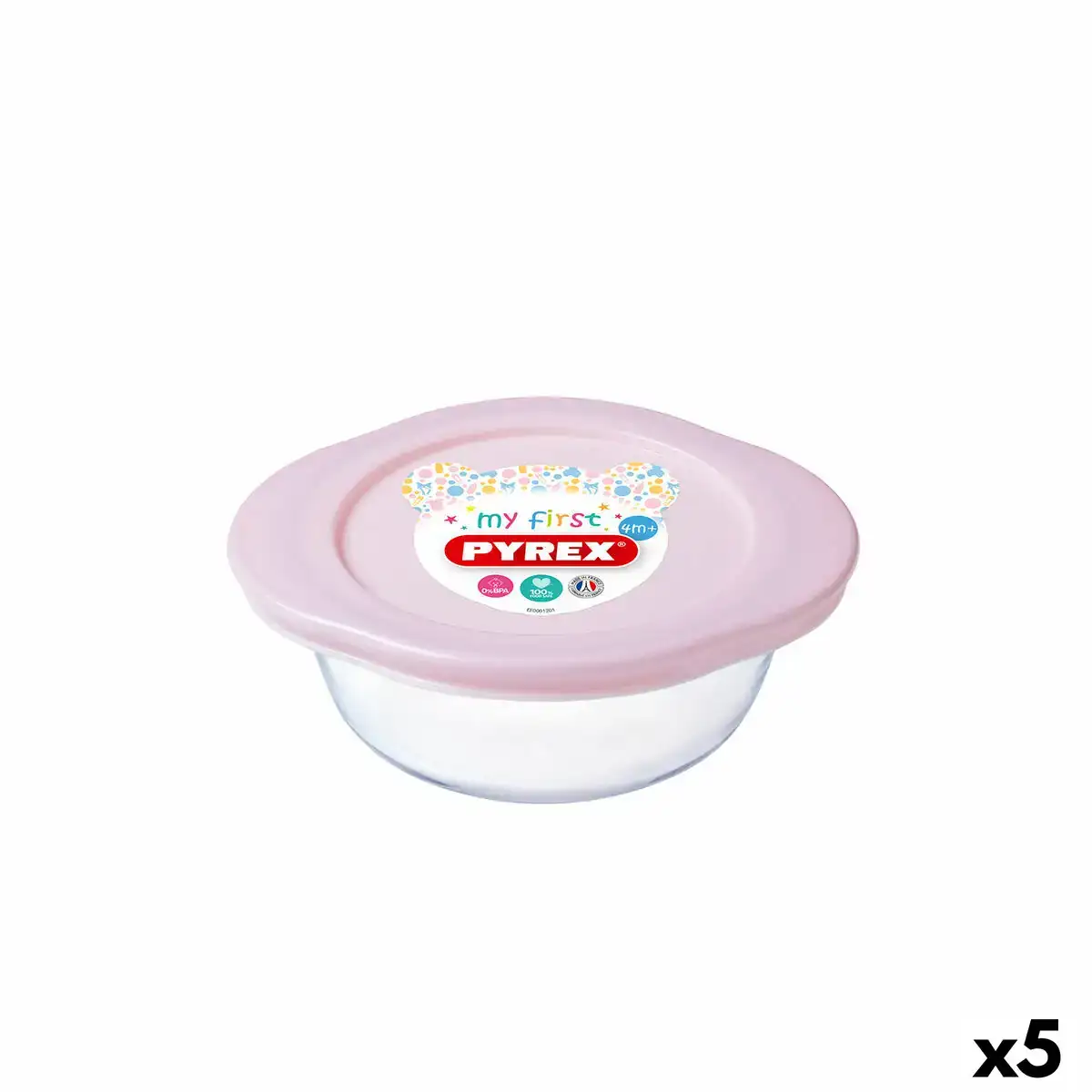 Panier repas rond avec couvercle pyrex baby storage transparent verre 350 ml 5 unites _4057. DIAYTAR COTE D'IVOIRE - Là où Chaque Achat Contribue à un Rêve. Naviguez à travers notre boutique en ligne et soutenez des artisans talentueux tout en acquérant des trésors.