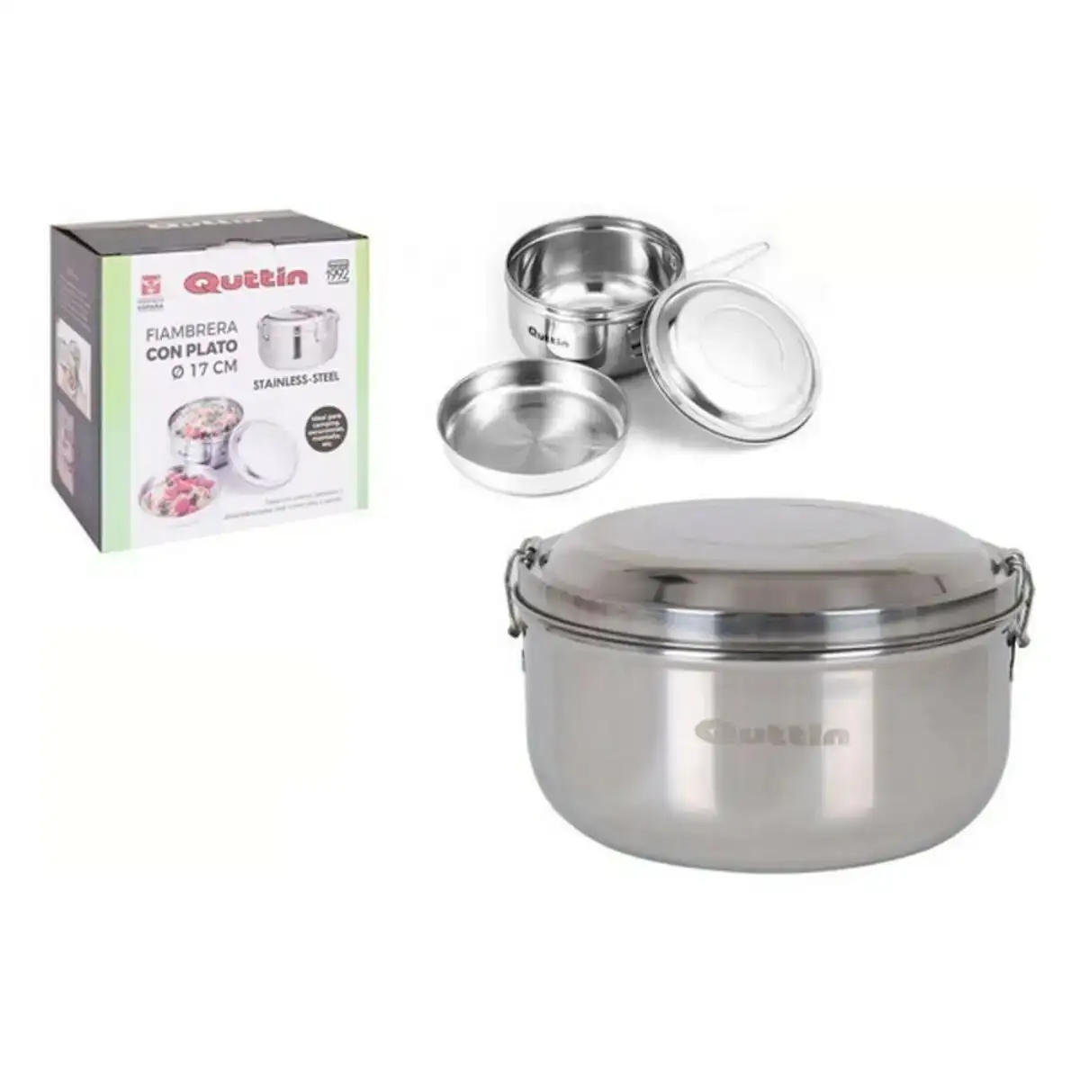 Panier repas rond avec couvercle quttin acier inoxydable o 17 cm _6021. DIAYTAR COTE D'IVOIRE - L'Art de Choisir, l'Art de Vivre. Parcourez notre boutique en ligne et découvrez des produits qui transforment chaque choix en une expérience enrichissante.