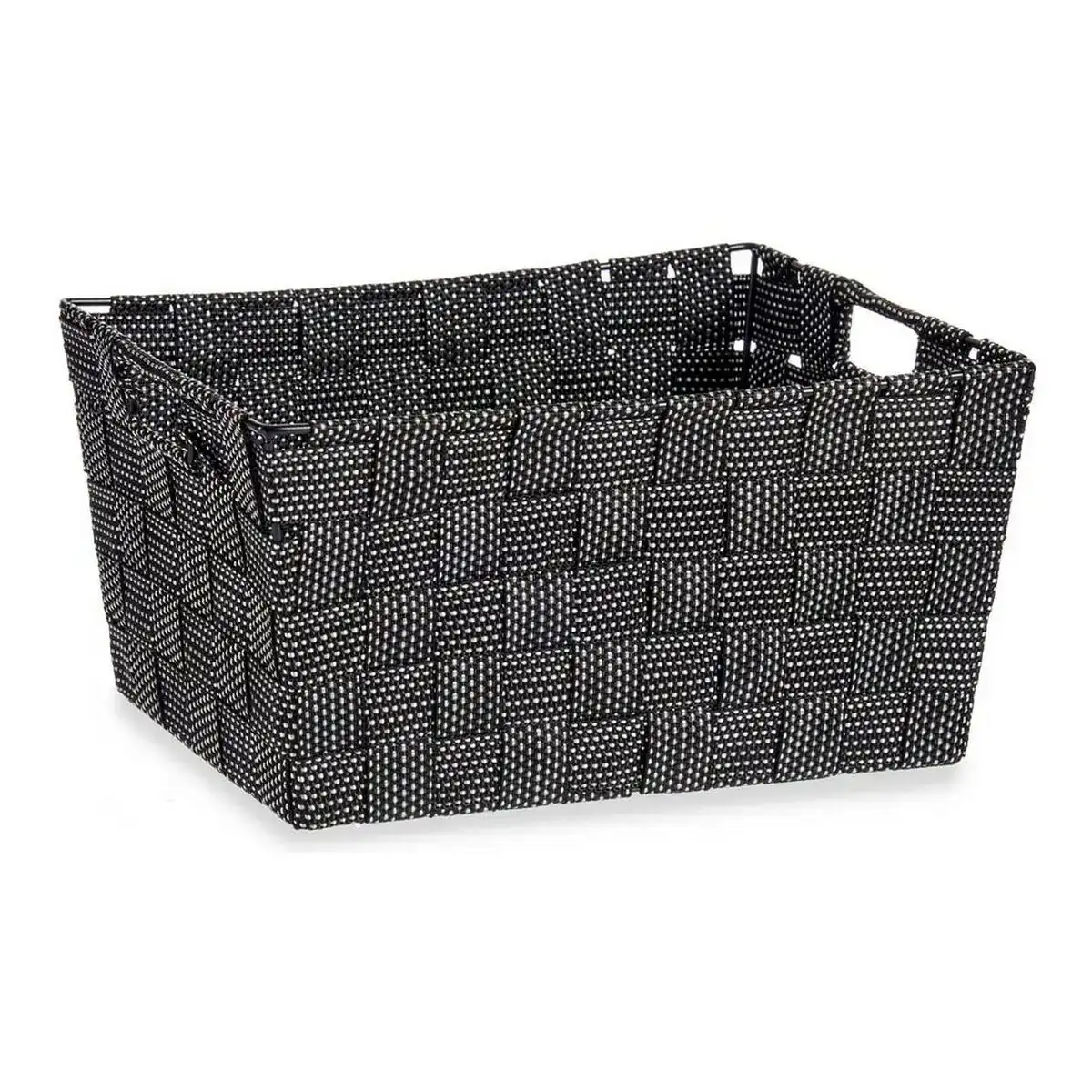 Panier tissu tressee noir 20 x 14 x 30 cm _1217. DIAYTAR COTE D'IVOIRE - Où Choisir est un Plaisir Responsable. Parcourez notre catalogue et choisissez des produits qui incarnent notre engagement envers des pratiques durables et éthiques.