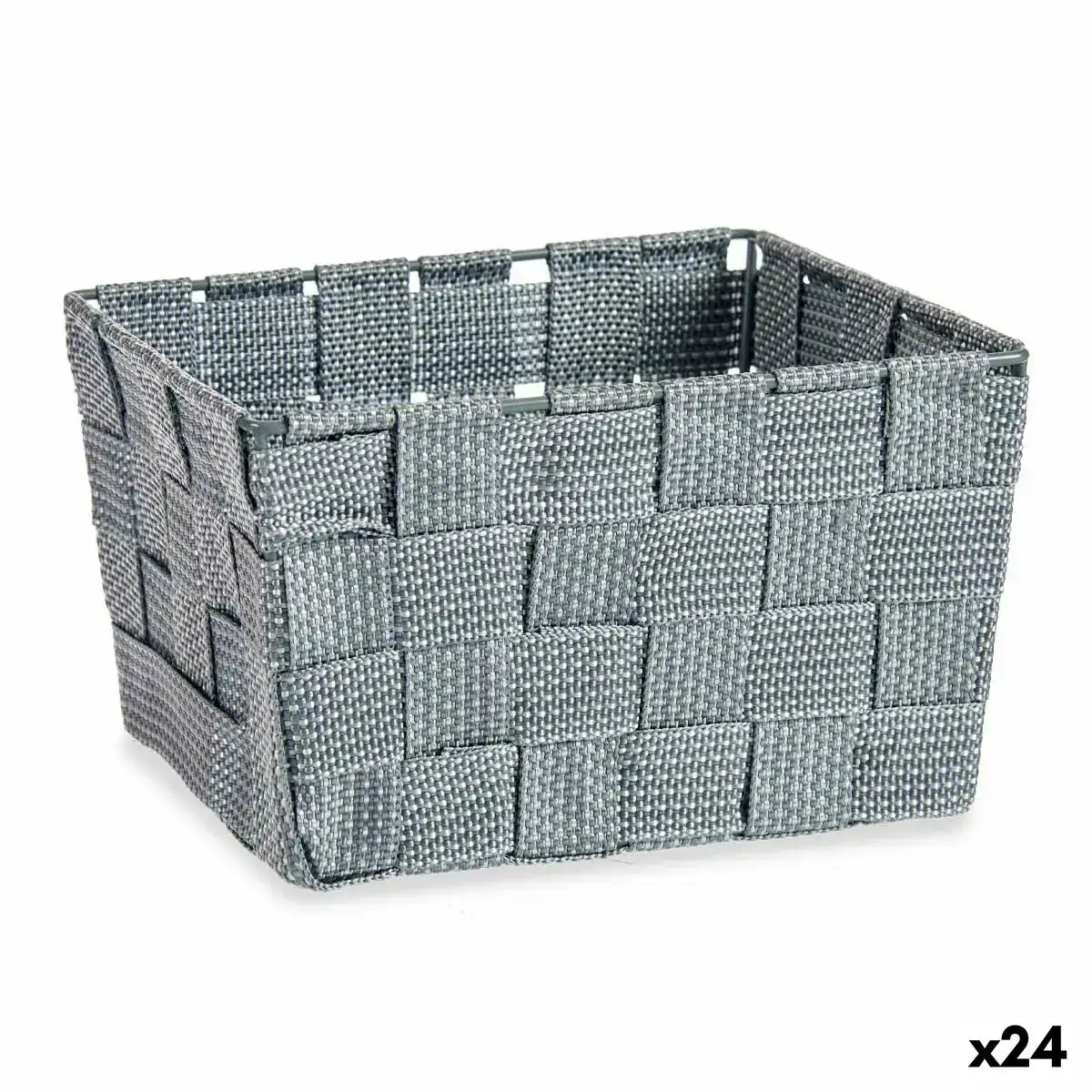 Panier tressee gris tissu 15 x 10 5 x 20 cm 24 unites _8167. DIAYTAR COTE D'IVOIRE - Là où la Tradition Devient Tendance. Naviguez à travers notre boutique en ligne et choisissez des produits qui allient l'authenticité au contemporain.