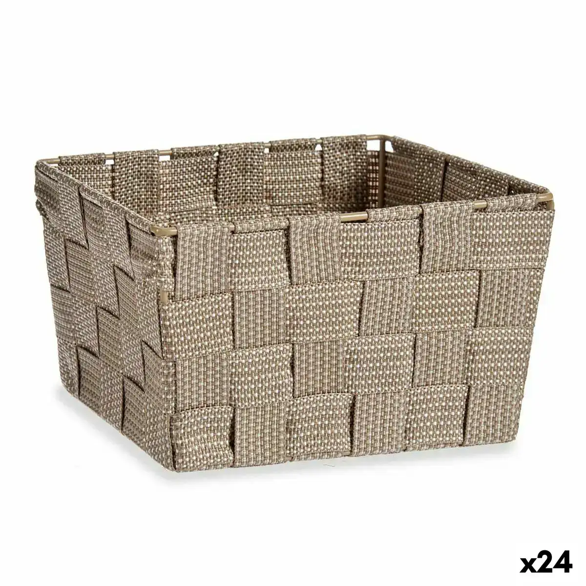 Panier tressee marron tissu 15 x 11 x 20 cm 24 unites _2503. DIAYTAR COTE D'IVOIRE - Votre Passage vers le Chic et l'Élégance. Naviguez à travers notre boutique en ligne pour trouver des produits qui ajoutent une touche sophistiquée à votre style.