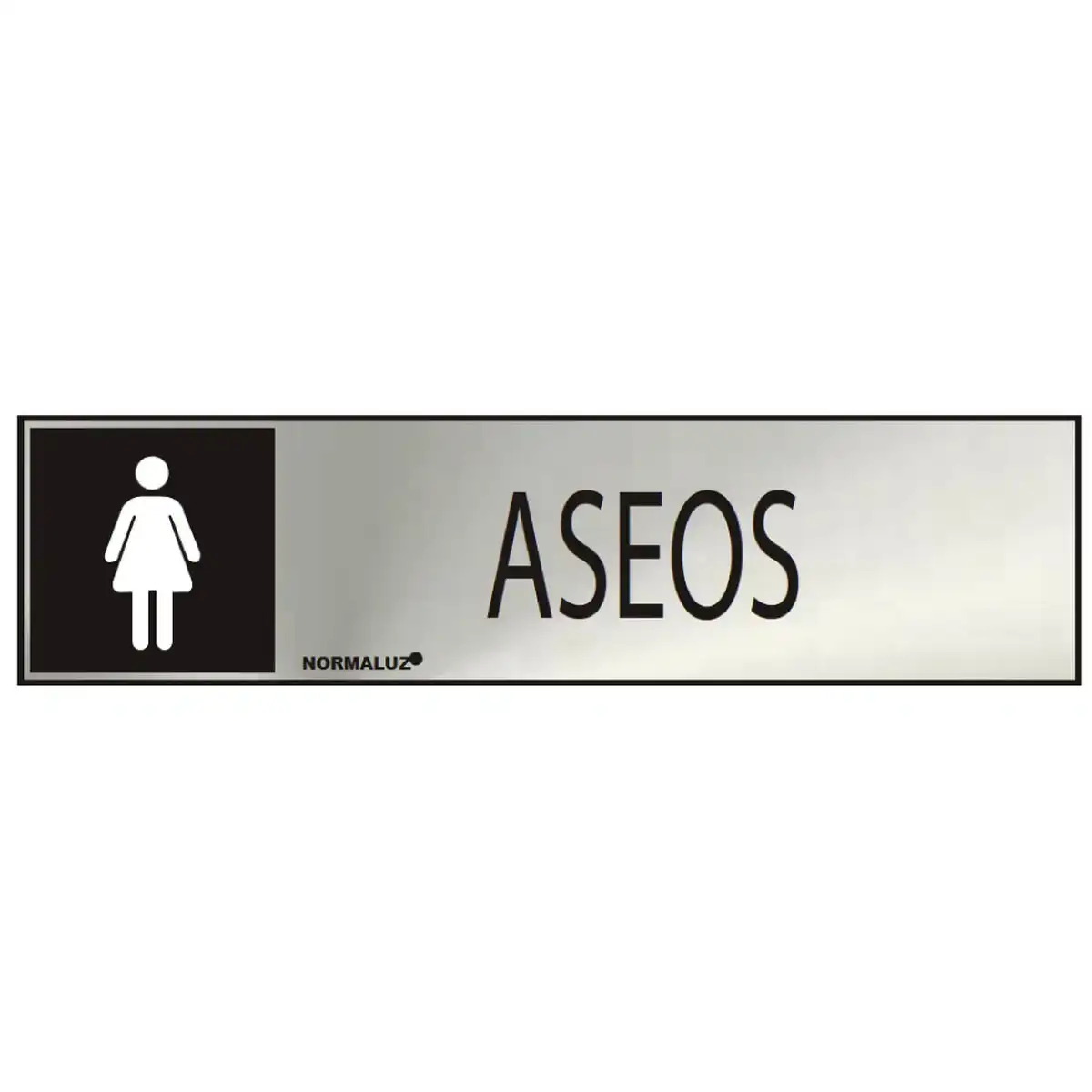 Panneau normaluz aseos mujer acier inoxydable 5 x 20 cm _2011. DIAYTAR COTE D'IVOIRE - Là où Chaque Achat Contribue à un Rêve. Naviguez à travers notre boutique en ligne et soutenez des artisans talentueux tout en acquérant des trésors.