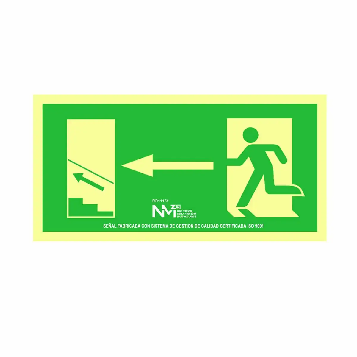 Panneau normaluz evacuacion escalera arriba izquierda pvc 32 x 16 cm _7299. DIAYTAR COTE D'IVOIRE - Là où le Shopping devient une Fête des Sens. Plongez dans notre univers et choisissez des produits qui éveillent votre goût pour l'esthétique et l'authenticité.
