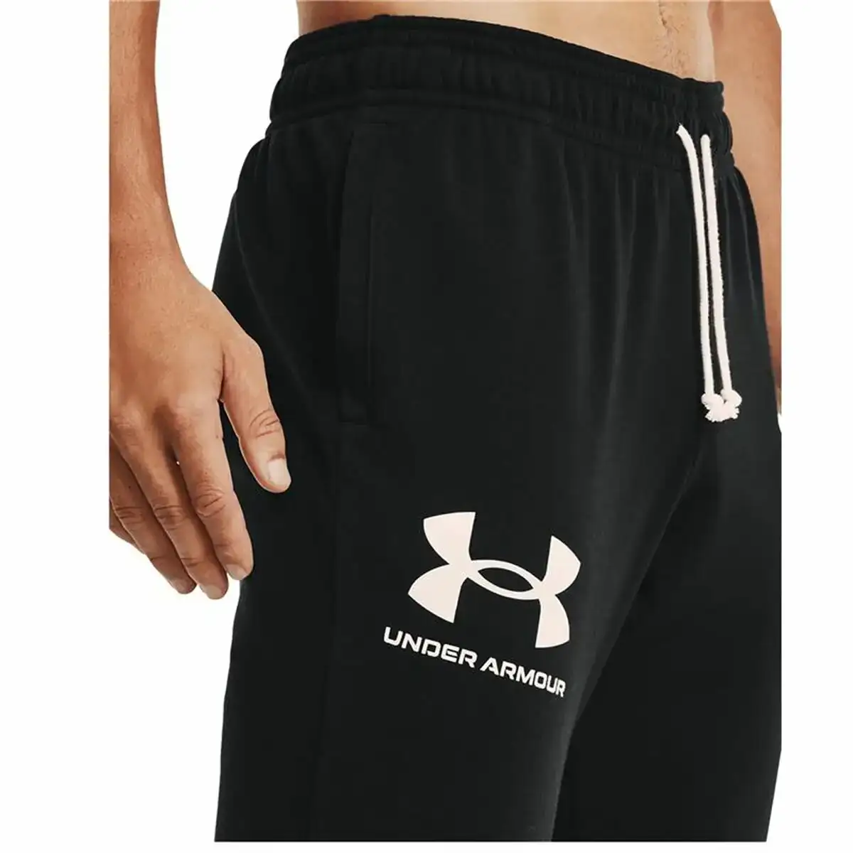 Pantalon de sport long under armour rival terry jogger noir homme_1495. DIAYTAR COTE D'IVOIRE - Là où Choisir est un Acte d'Amour pour le Côte d'Ivoire. Explorez notre gamme et choisissez des produits qui célèbrent la culture et l'artisanat du pays.