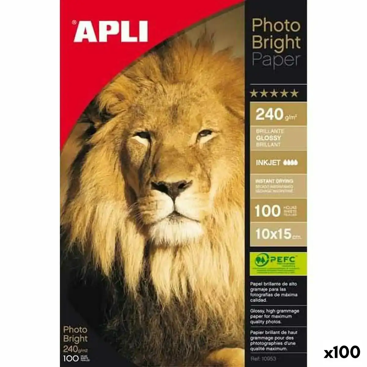 Papier photo glace apli 100 volets 240 g m2 10 x 15 cm_3496. DIAYTAR COTE D'IVOIRE - Là où la Diversité Rencontre la Qualité. Parcourez notre gamme complète et trouvez des produits qui incarnent la richesse et l'unicité du Côte d'Ivoire.