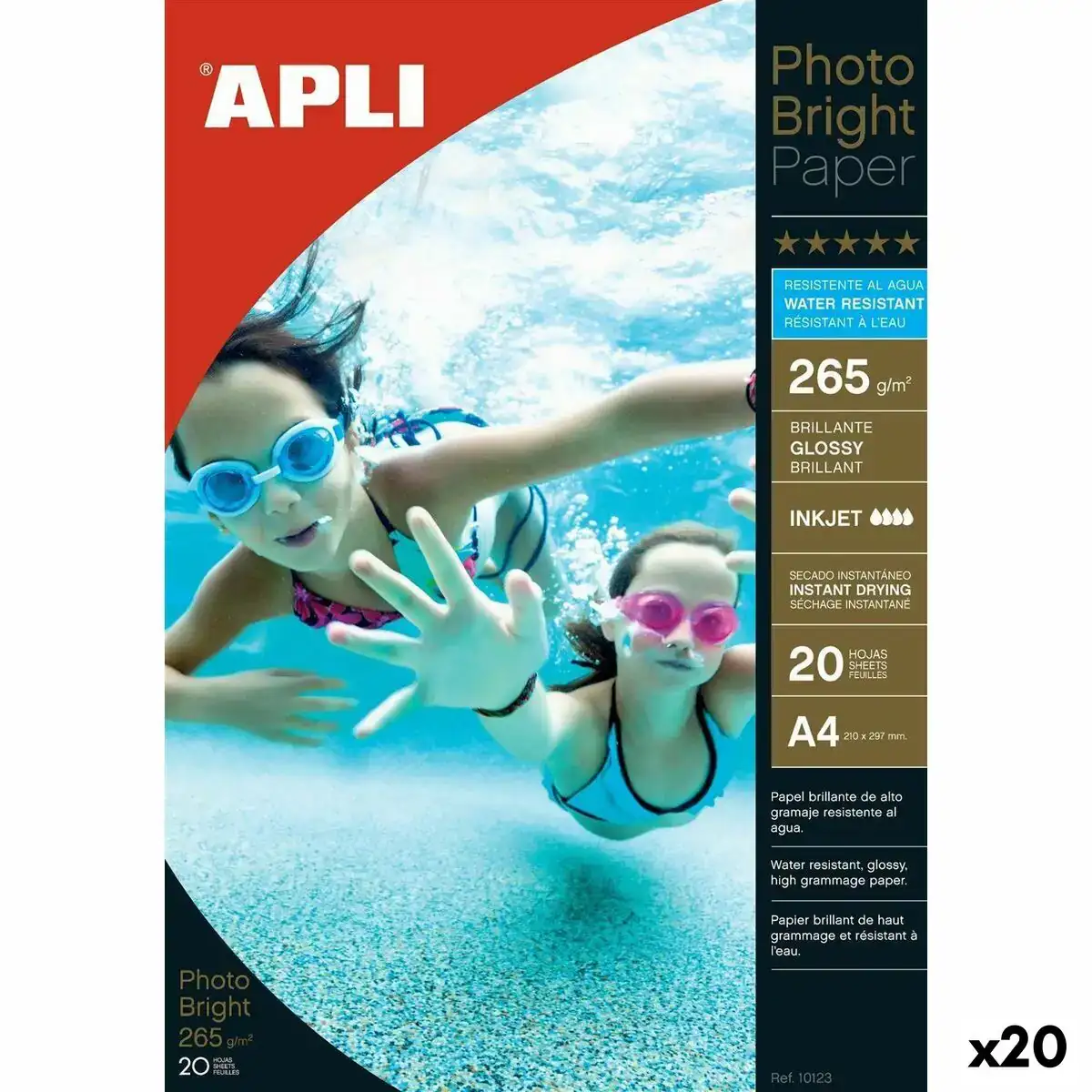 Papier photo glace apli photobright inkjet a4 20 volets_8985. Bienvenue sur DIAYTAR COTE D'IVOIRE - Où Chaque Article a son Histoire. Découvrez notre sélection méticuleuse de produits qui racontent l'authenticité et la beauté du Côte d'Ivoire.
