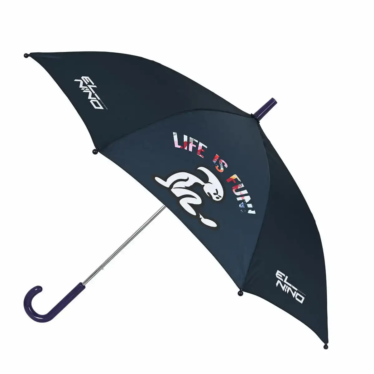 Parapluie el nino life is fun multicouleur o 86 cm _5535. DIAYTAR COTE D'IVOIRE - Votre Passage vers la Découverte. Explorez notre boutique en ligne pour trouver des trésors qui vous attendent, du traditionnel à l'avant-garde.