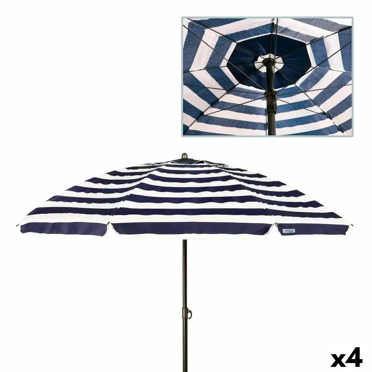 Parasol aktive bleu blanc 240 x 222 x 240 cm metal 4 unites _4276. Entrez dans l'Univers de DIAYTAR COTE D'IVOIRE - Où Choisir est un Voyage. Explorez notre gamme diversifiée et trouvez des articles qui répondent à tous vos besoins et envies.