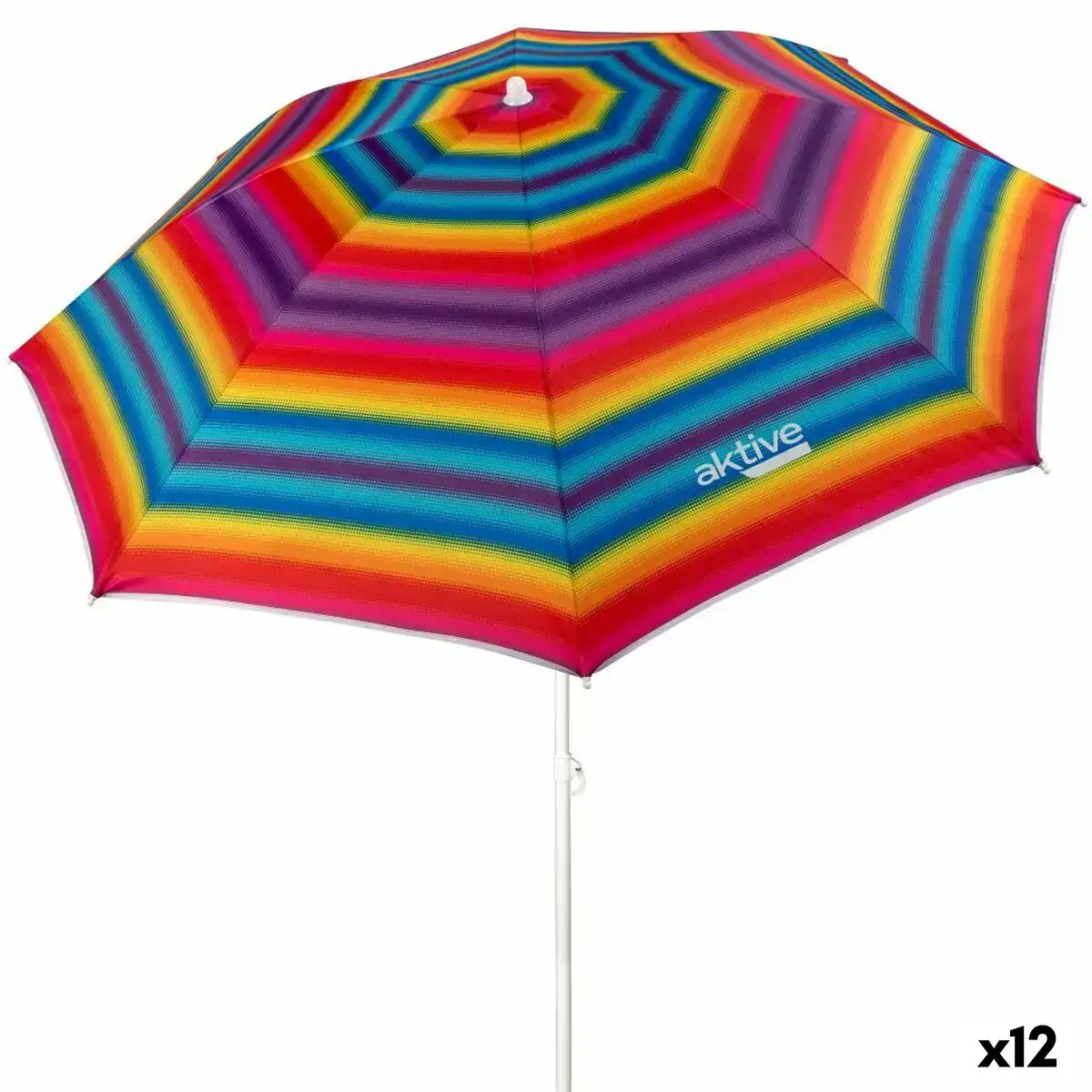 Parasol aktive multicouleur 180 x 185 x 180 cm acier tissu oxford 12 unites _4086. DIAYTAR COTE D'IVOIRE - Votre Plaisir Shopping à Portée de Clic. Explorez notre boutique en ligne et trouvez des produits qui ajoutent une touche de bonheur à votre vie quotidienne.