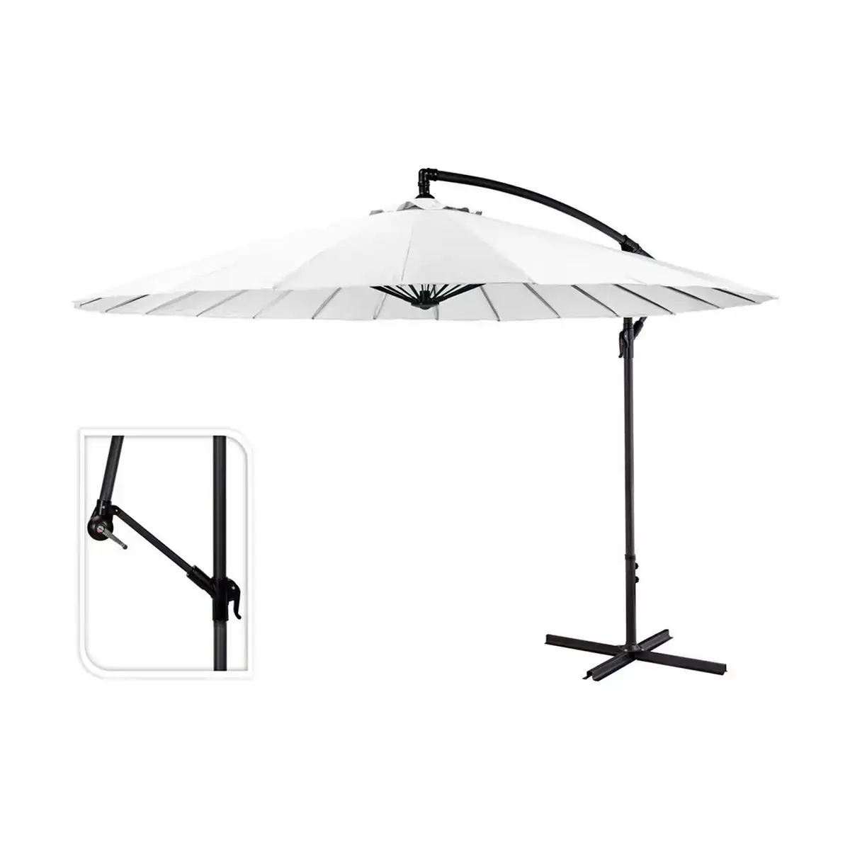Parasol ambiance blanc_6623. DIAYTAR COTE D'IVOIRE - Votre Destination pour un Shopping Réfléchi. Découvrez notre gamme variée et choisissez des produits qui correspondent à vos valeurs et à votre style de vie.