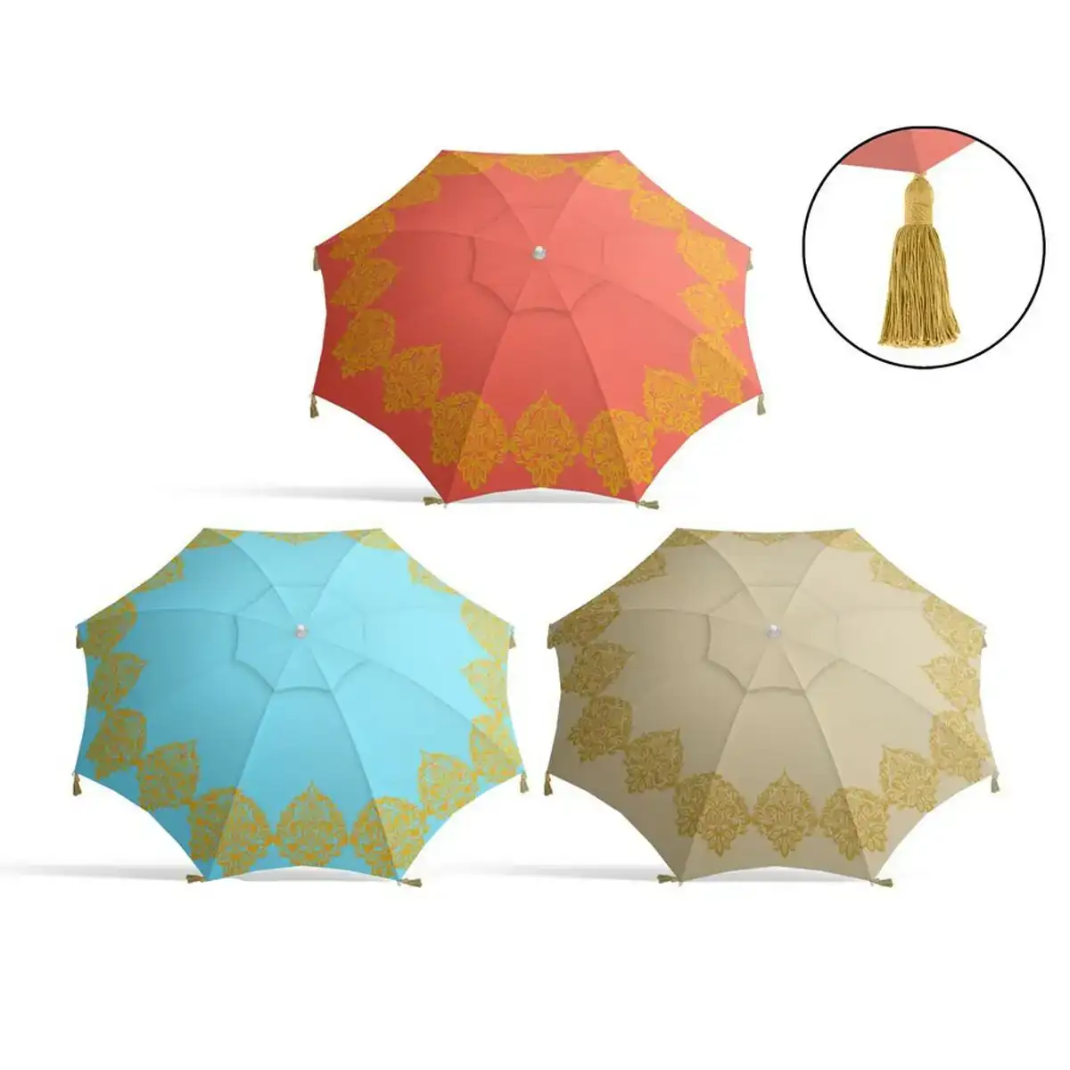 Parasol o 200 cm frange tissu oxford_1730. DIAYTAR COTE D'IVOIRE - Votre Boutique en Ligne, Votre Choix Illimité. Parcourez nos rayons et découvrez des produits qui vous inspirent, de la mode à la maison et bien plus.
