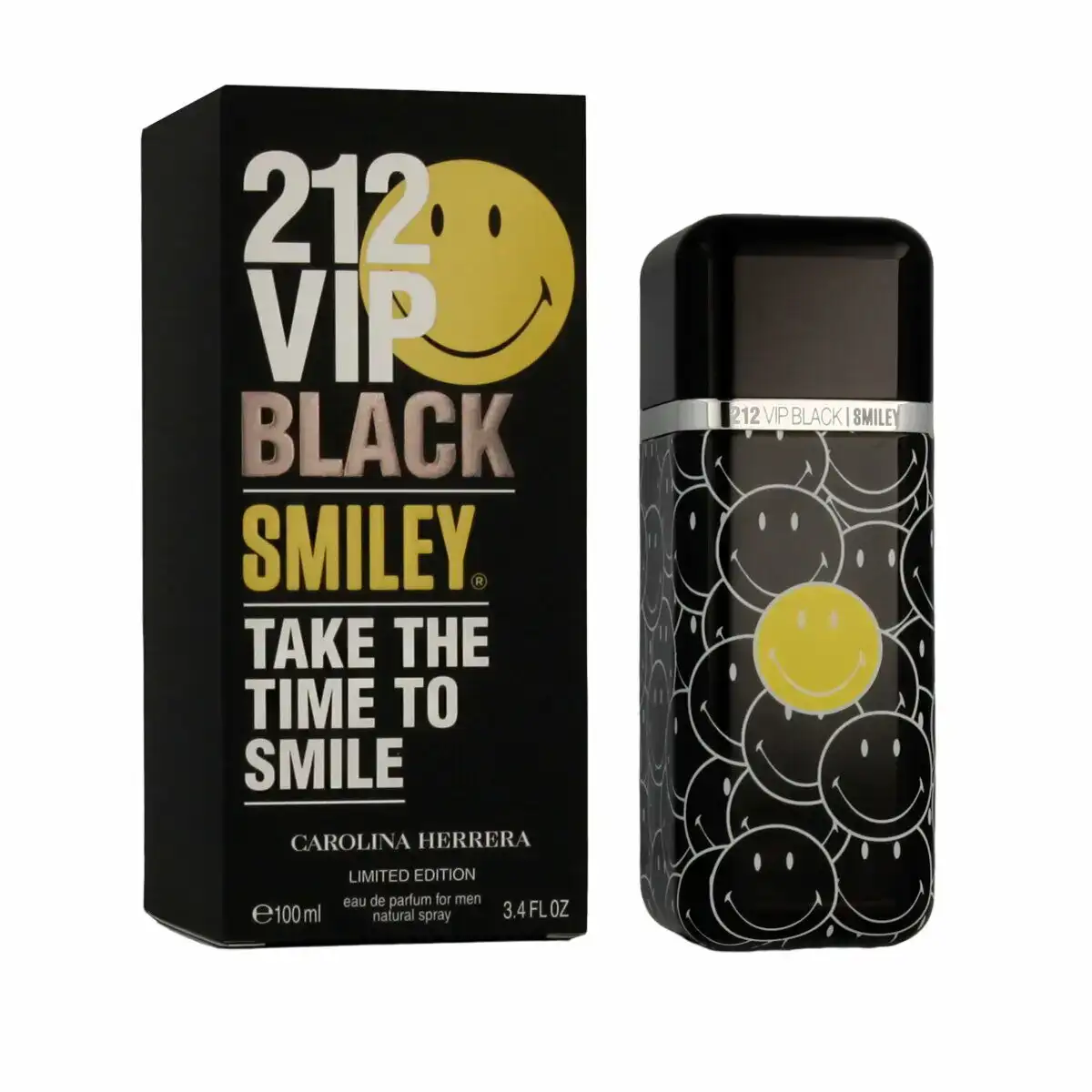 Parfum homme carolina herrera edp 212 vip black smiley 100 ml_1810. DIAYTAR COTE D'IVOIRE - Un Monde de Possibilités à Portée de Clic. Parcourez notre site web pour découvrir des sélections infinies, de l'épicerie aux bijoux, et vivez une expérience d'achat sans pareil.
