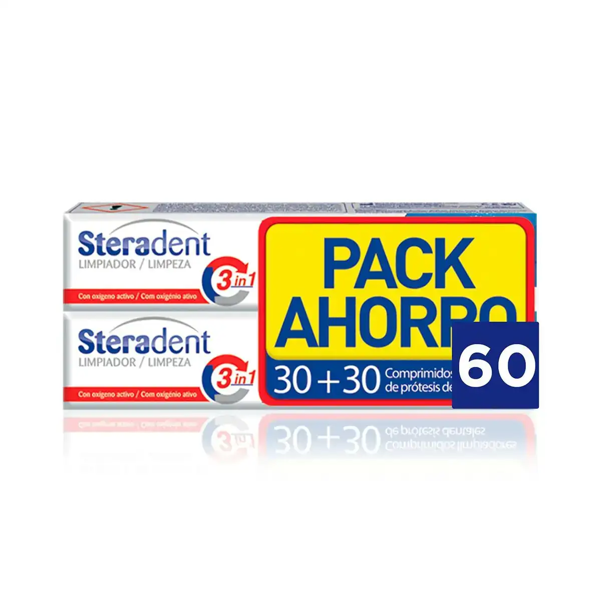 Pastilles nettoyantes pour les dentiers steradent triple accion 60 unites_7732. DIAYTAR COTE D'IVOIRE - L'Art de Magasiner sans Limites. Naviguez à travers notre collection diversifiée pour trouver des produits qui élargiront vos horizons shopping.