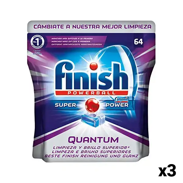 Pastilles pour lave vaisselle finish quantum 64 unit pack de 3 _8140. DIAYTAR COTE D'IVOIRE - L'Art de Vivre l'Élégance Accessible. Parcourez notre gamme variée et choisissez des produits qui ajoutent une touche de sophistication à votre style.