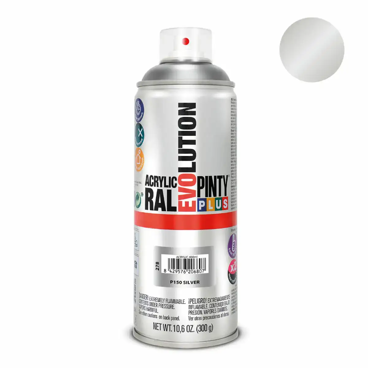 Peinture en spray pintyplus evolution p150 400 ml argente_9909. Entrez dans l'Univers de DIAYTAR COTE D'IVOIRE - Où Chaque Produit a sa Place. Explorez nos rayons virtuels et choisissez des articles qui s'intègrent parfaitement à votre style de vie.